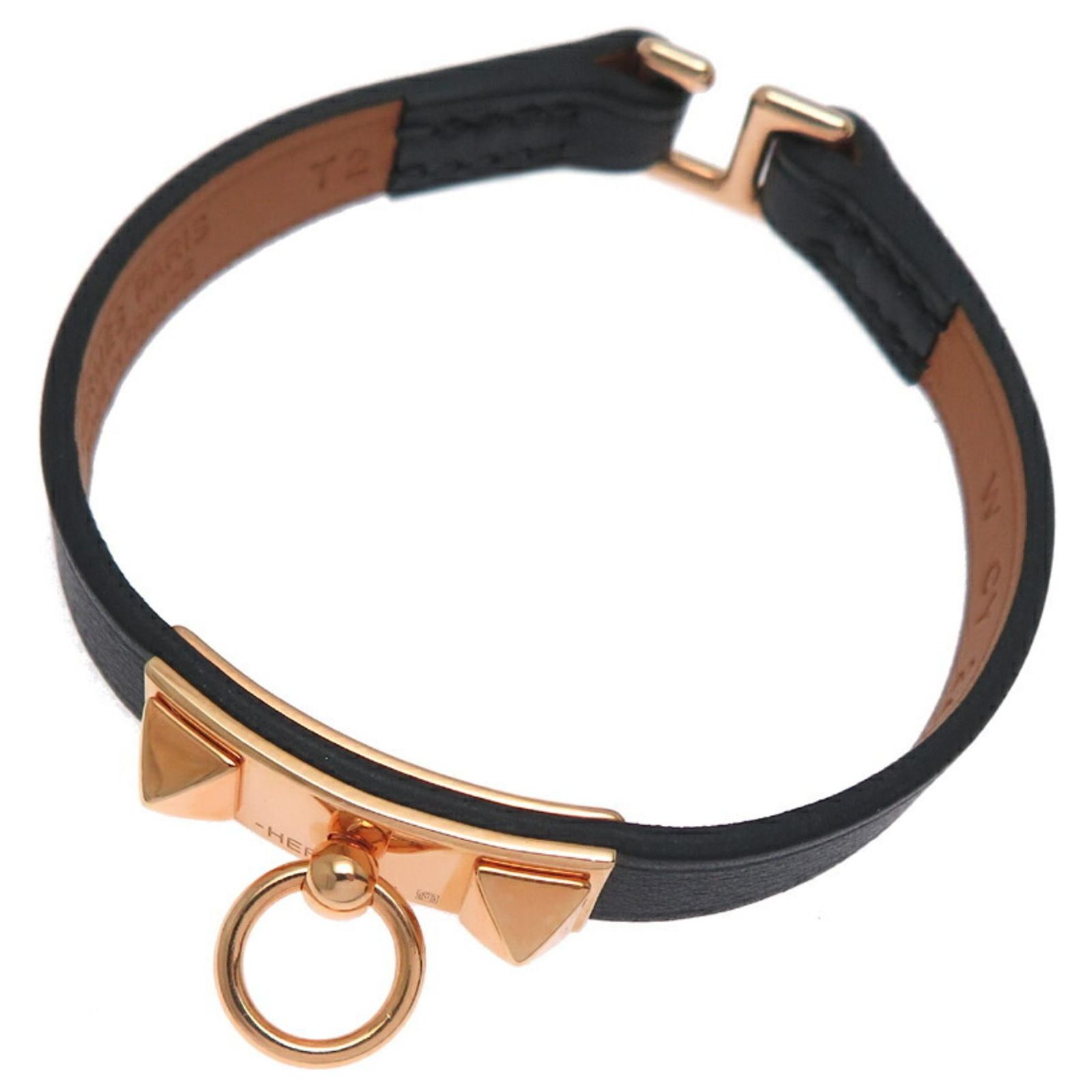 Hermès Hermes W Stamp 2024 Micro Rival Women's Charm Bracelet Black ...
