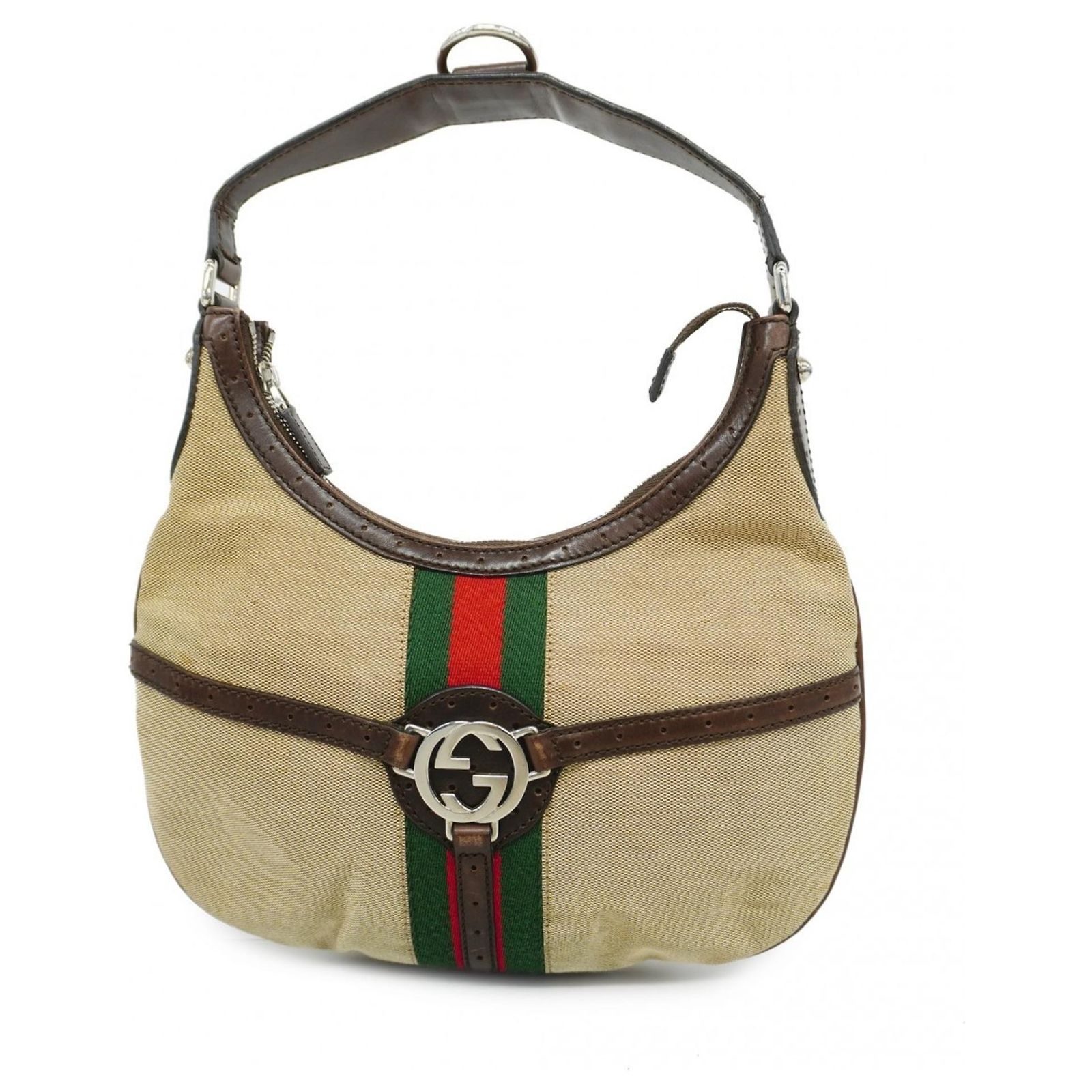 Gucci Handbag Sherry Line Interlocking G Brown Cloth ref.1963591 - Joli Closet