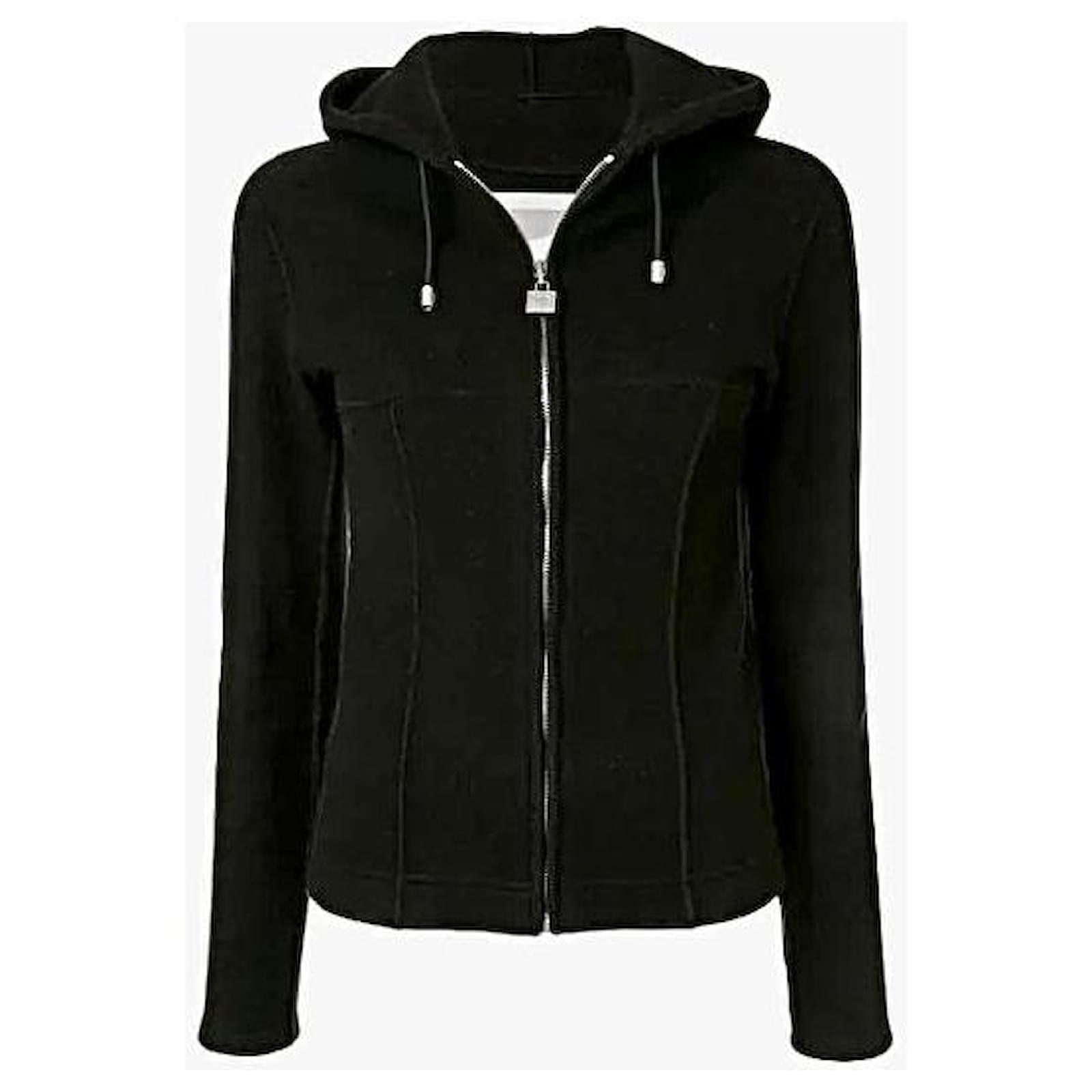 Vintage Chanel Sport Line zip hoodie, 38 EU Black Dark grey Silver