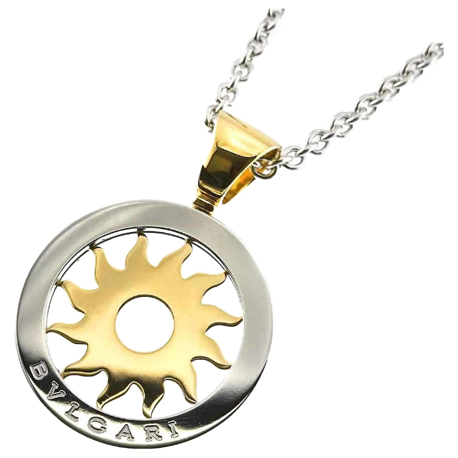 Bulgari Bvlgari Tondo Sun Necklace Golden White gold Yellow gold