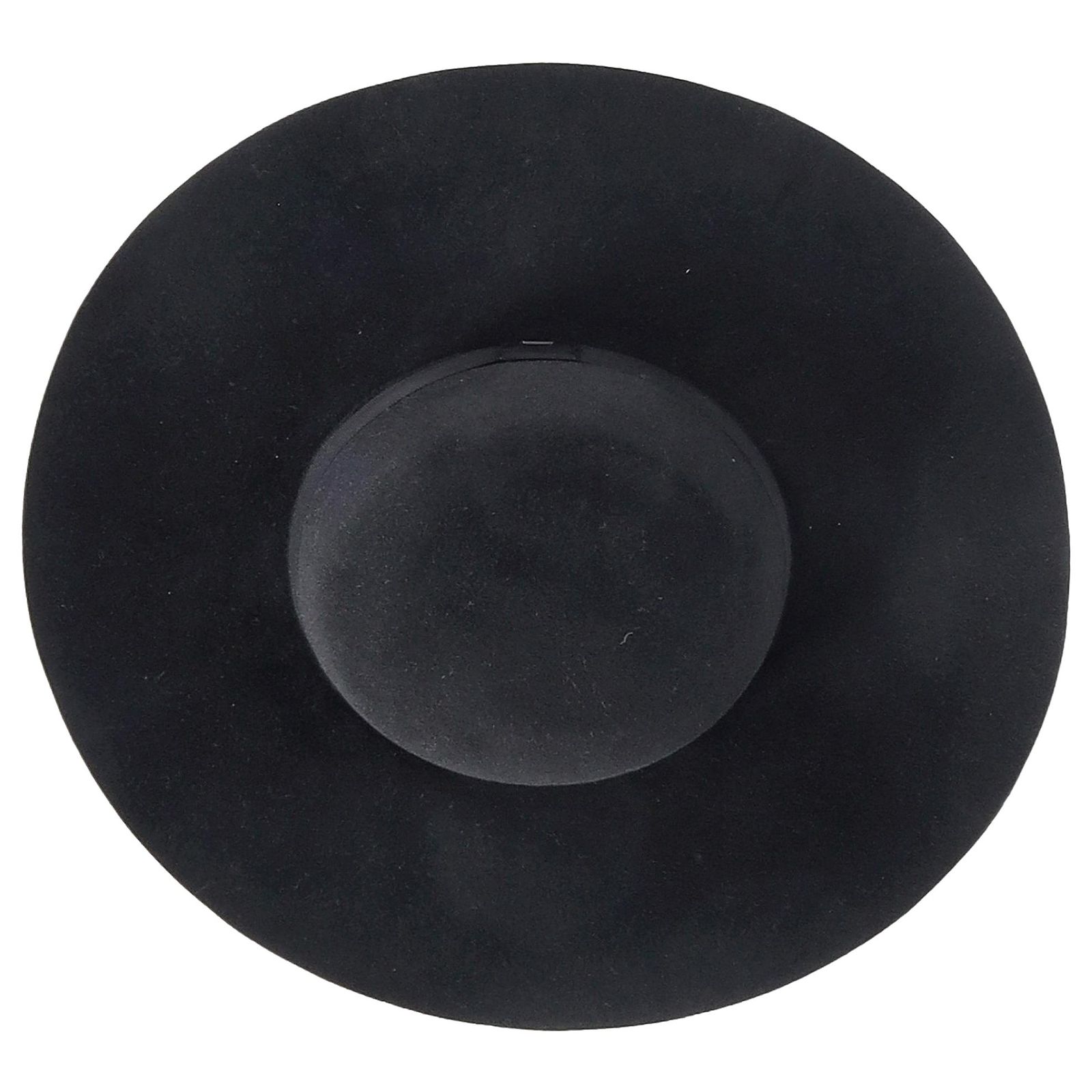 Saint Laurent Ribbon Band Flat Brim Hat in Black Wool Saint Laurent Women main image 4