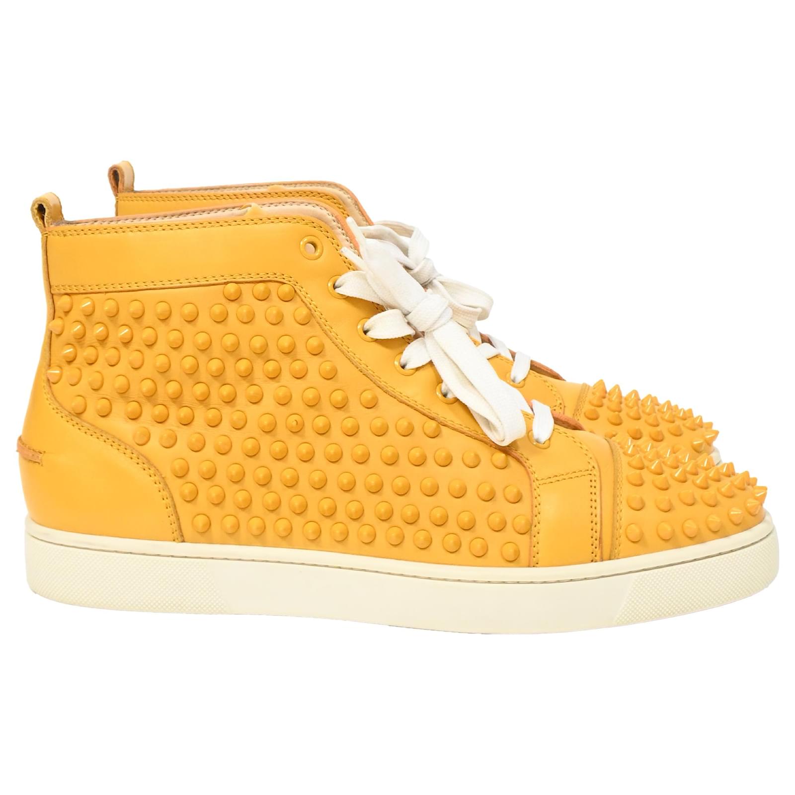 louboutin yellow sneakers