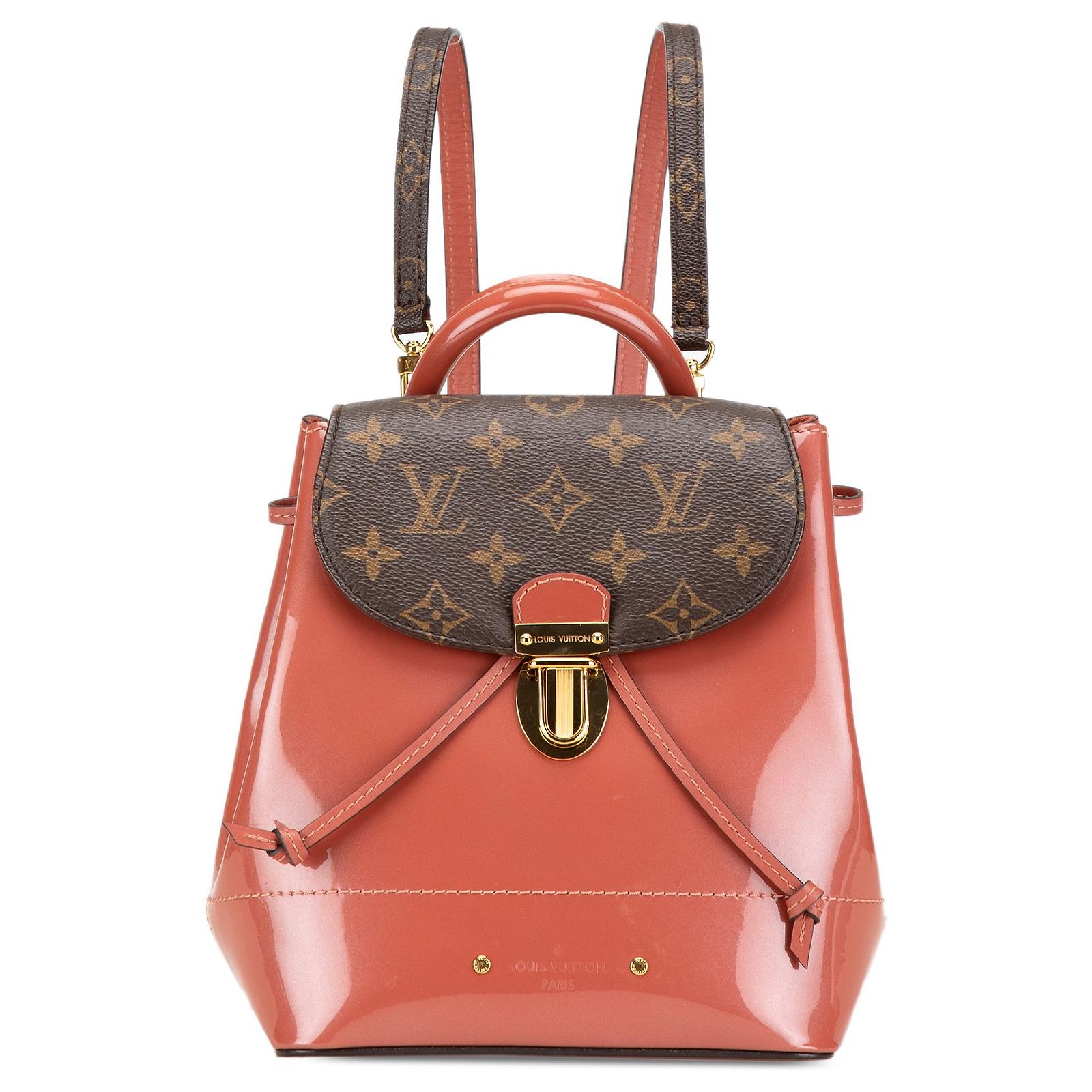 Louis Vuitton Pink Monogram Vernis Hot Springs Brown Leather  display picture 2