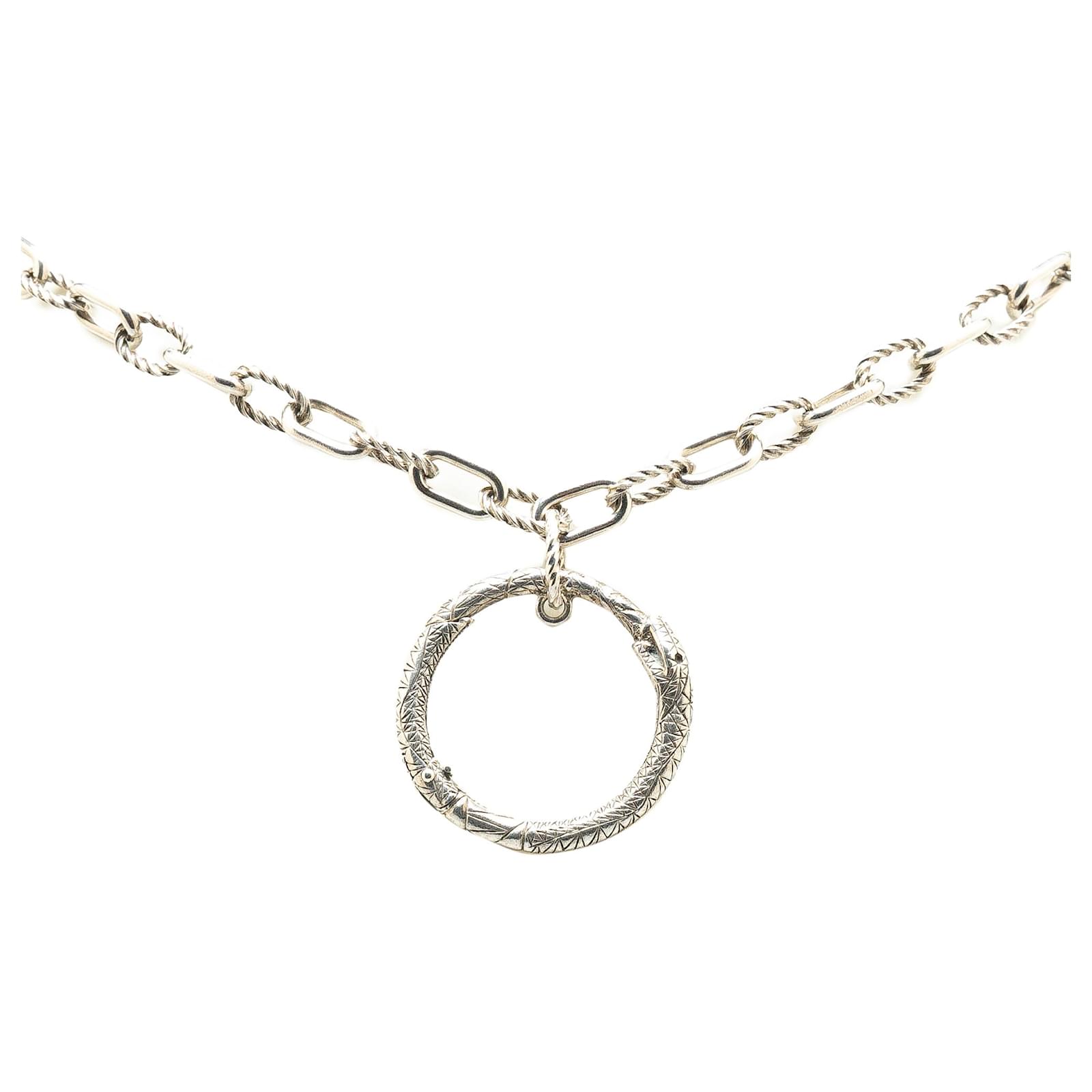 Sterling Silver Gucci Snake Pendant Gucci Silver Sterling Silver