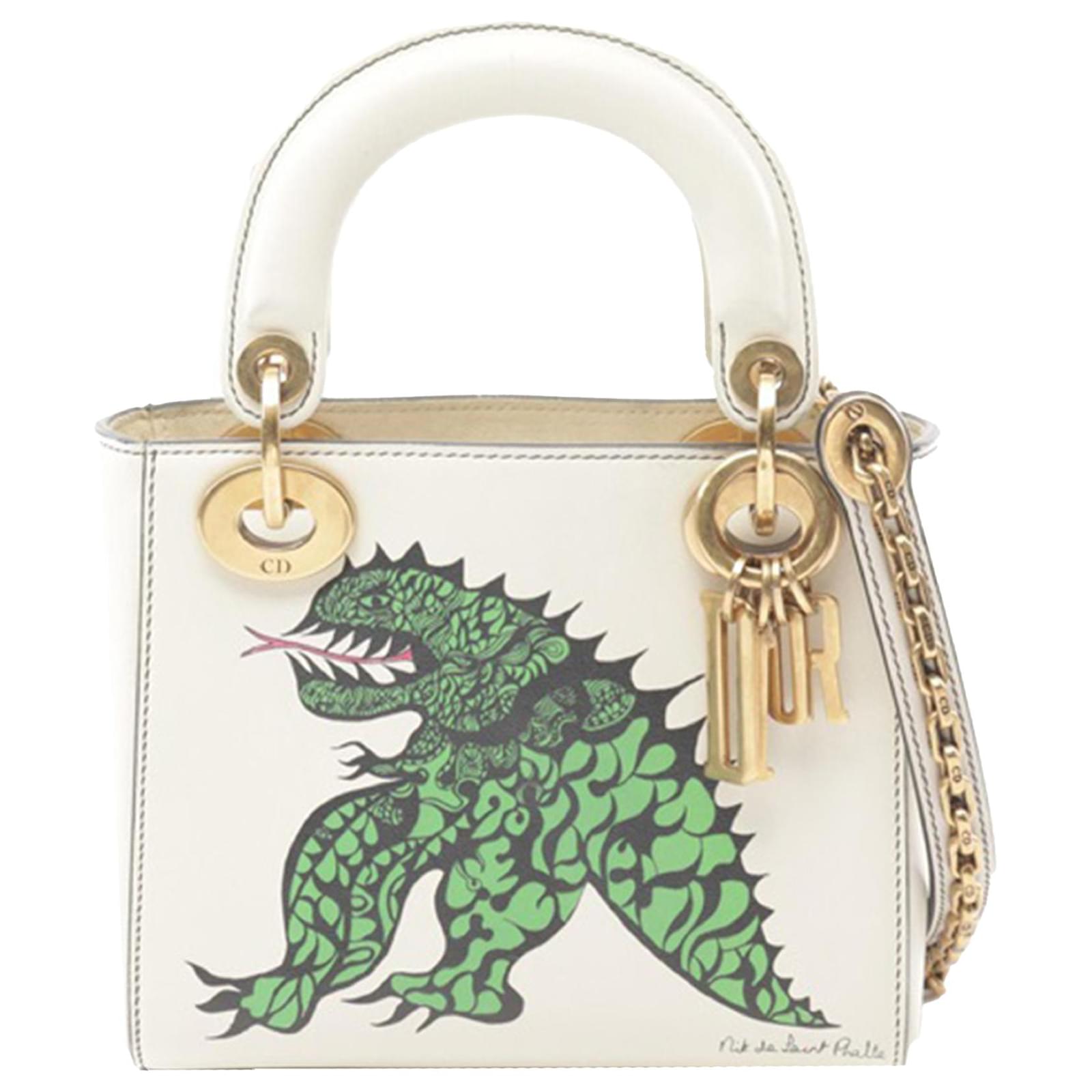 Dior White Limited Edition Niki De Saint Phalle Mini Calfskin