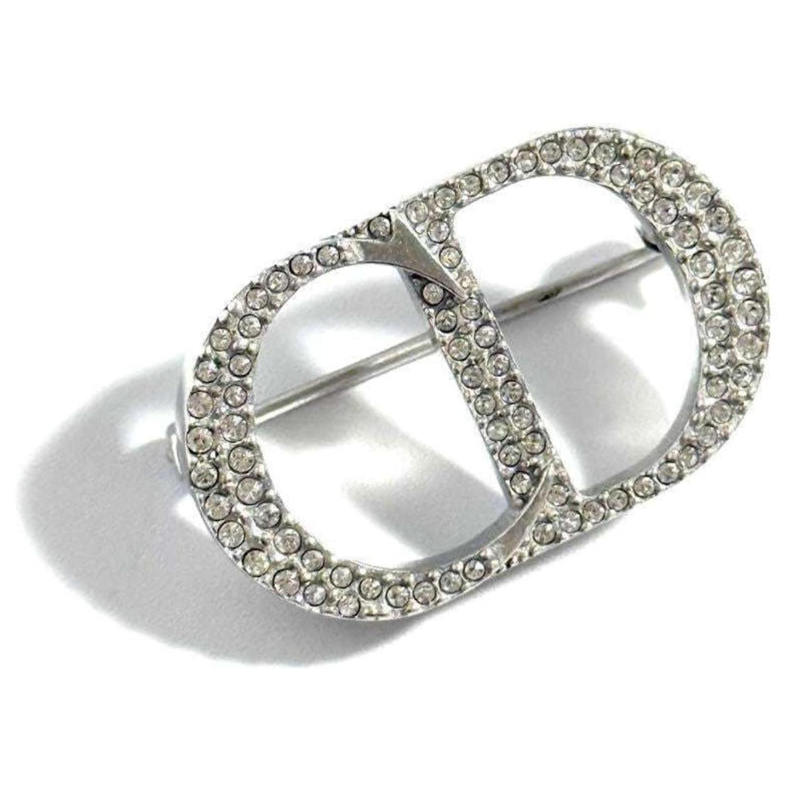 Christian Dior Men's CD Icon Brooch Badge Silver ref.1979950