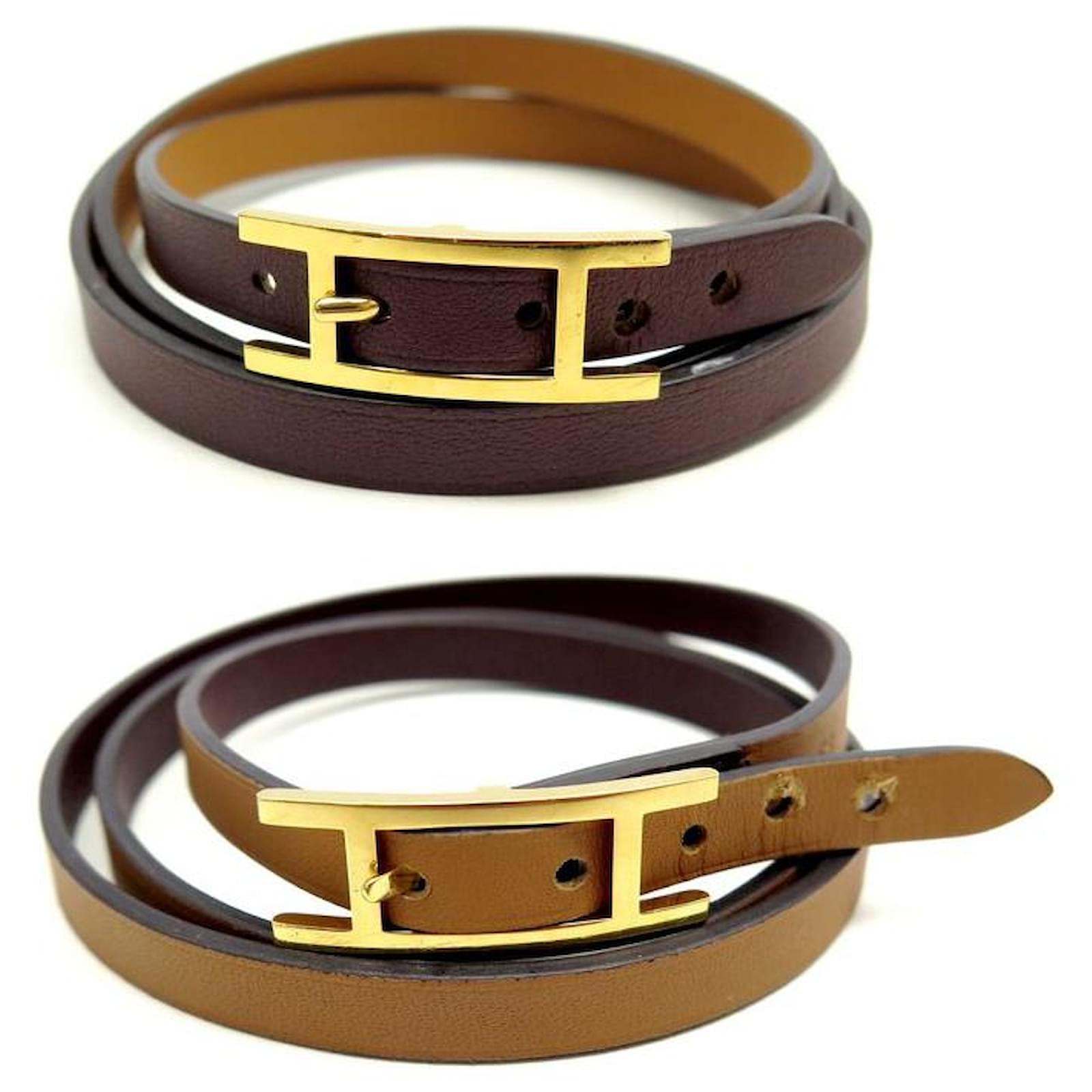 Hermès HERMES HAPI 3 TRIPLE TOUR BRACELET SIZE 2 18-21CM IN
