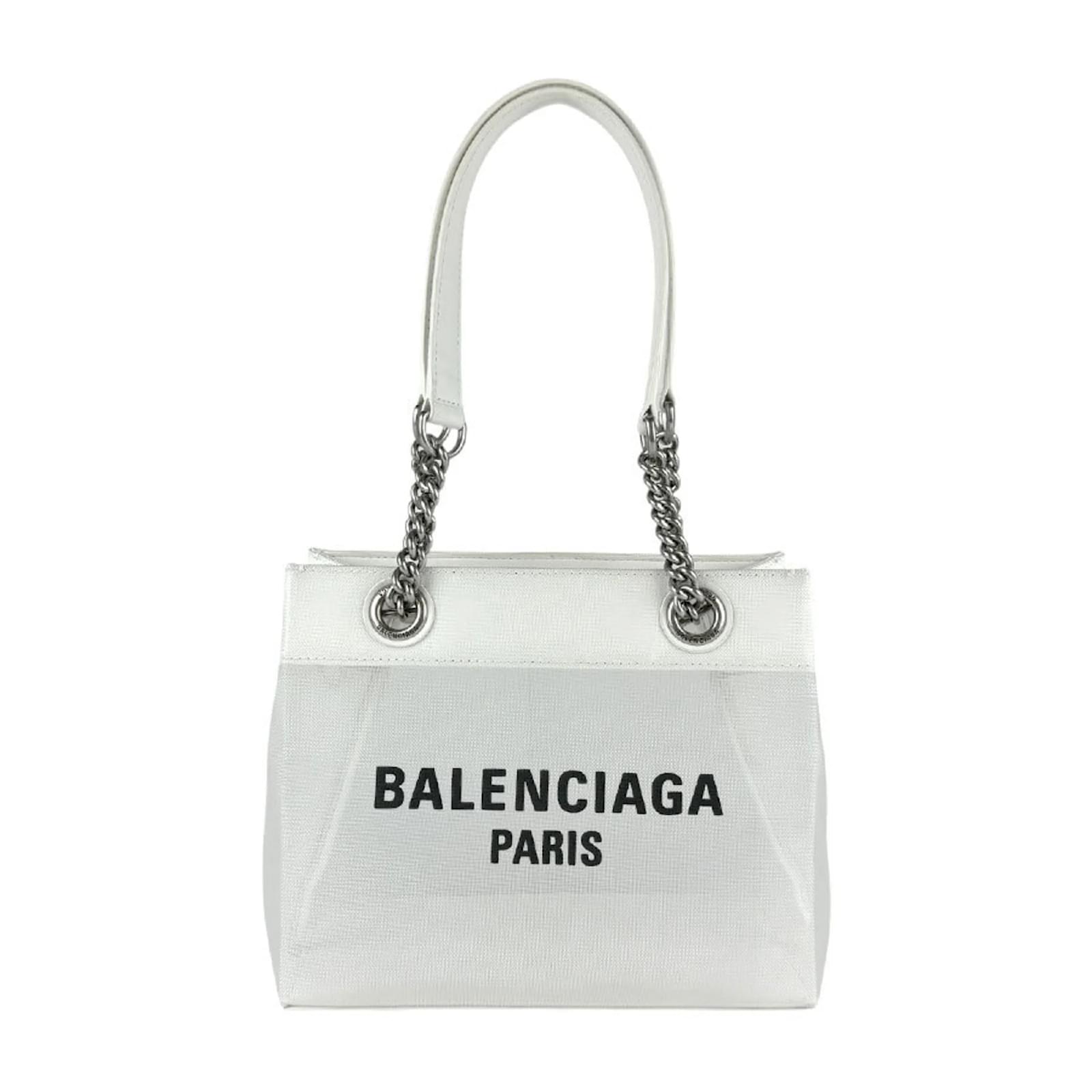 Everyday Borsa in pelle bianca e rete Balenciaga Bianco ref