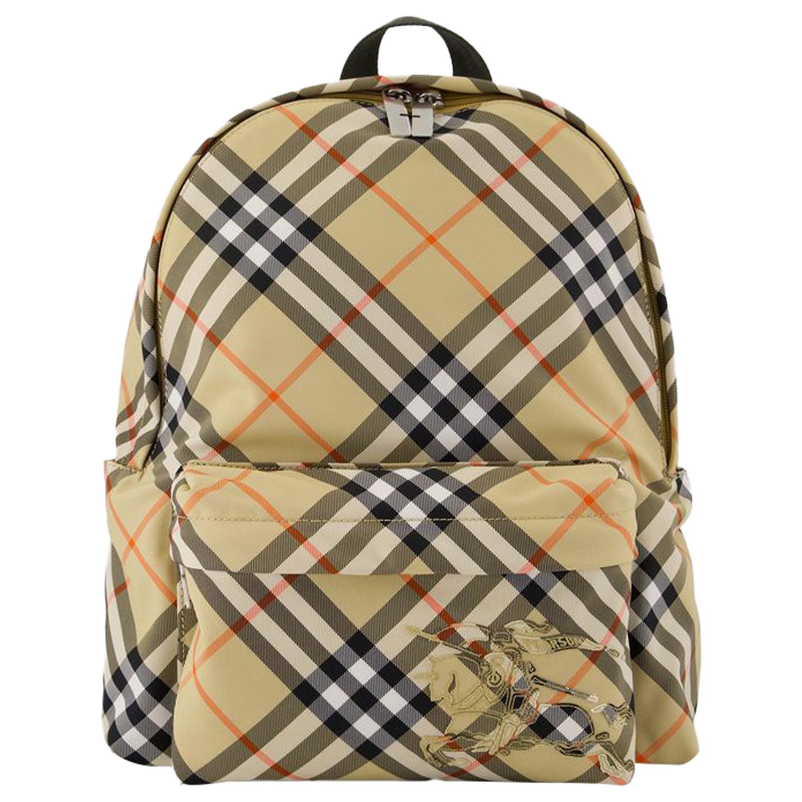BURBERRY Nova Check Graffiti Backpack Canvas Beige Auth 154919V Burberry Women main image 4