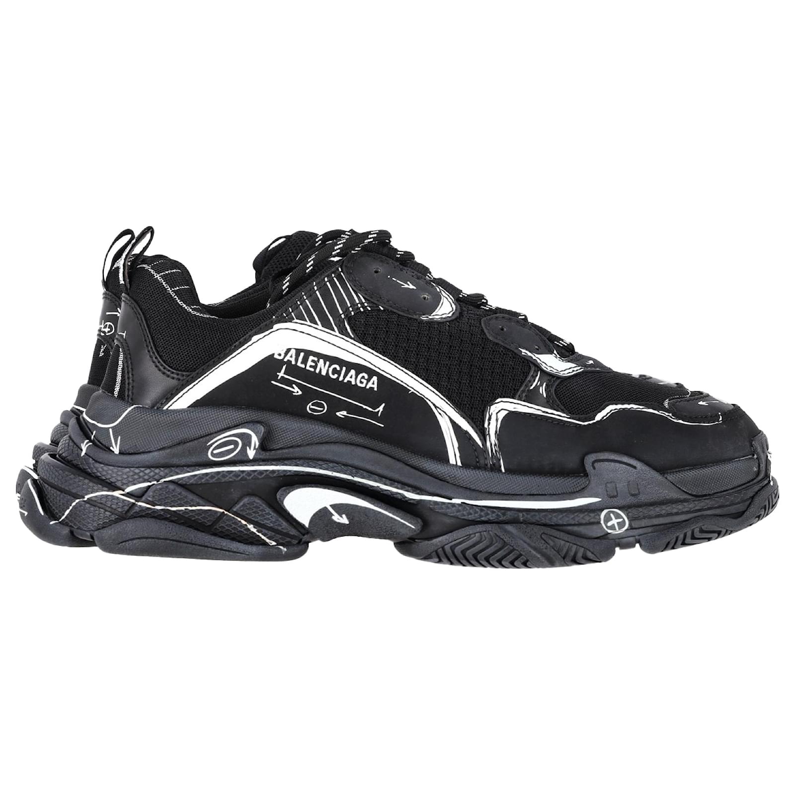 バレンシアガ  BALENCIAGA Triple S Men's Triple S Clear Sole Sneaker in Black | Balenciaga CA