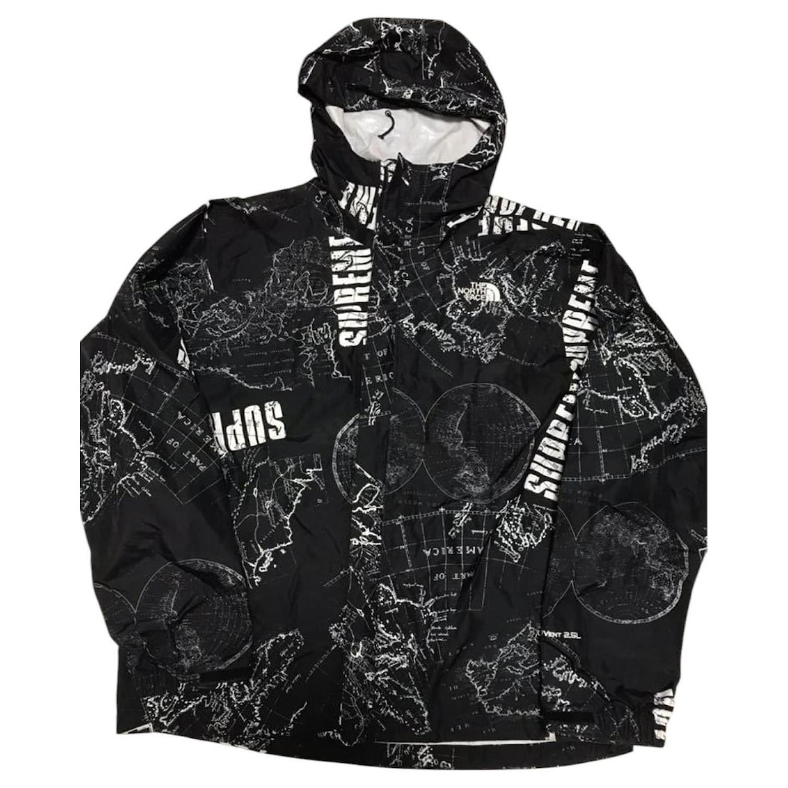 SUPREME X NORTH FACE SS2012 Giacca VENTURE Nera Nero Poliestere