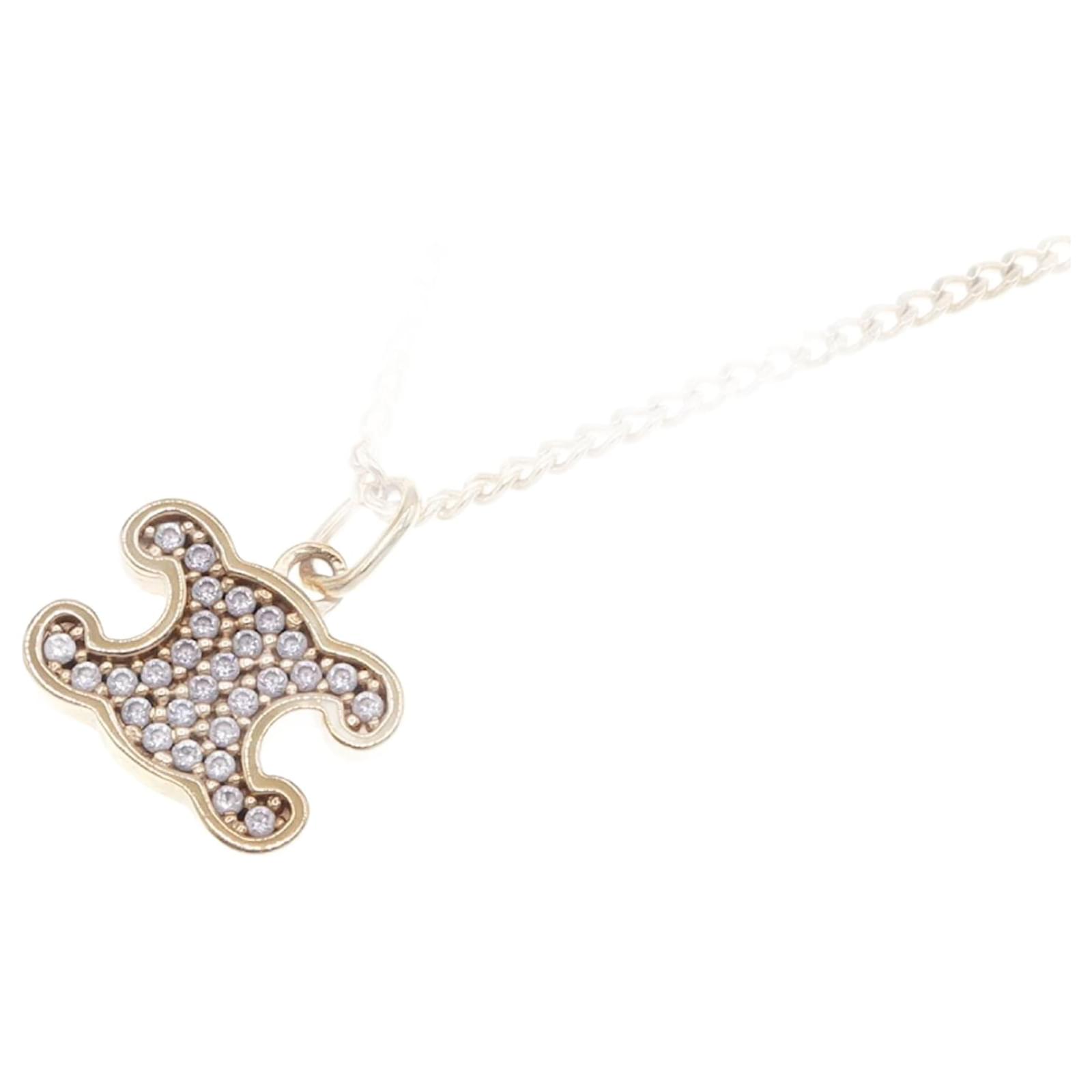アクセサリー CELINE \"STONE NECKLACE\" Celine Stone Pendant Necklace ○ Labellov ○ Buy and Sell