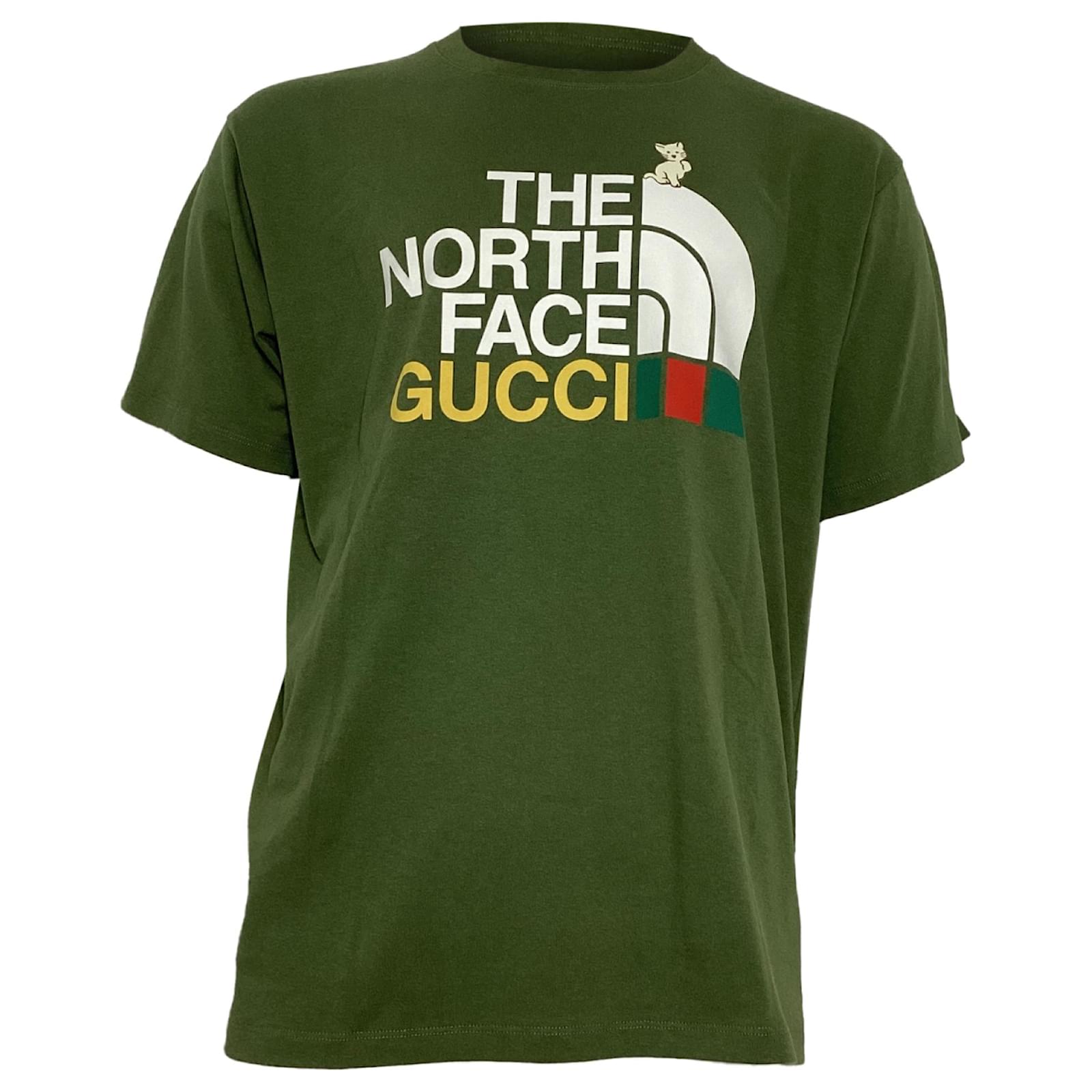 T-shirt Gucci x North Face in cotone verde Joli Closet