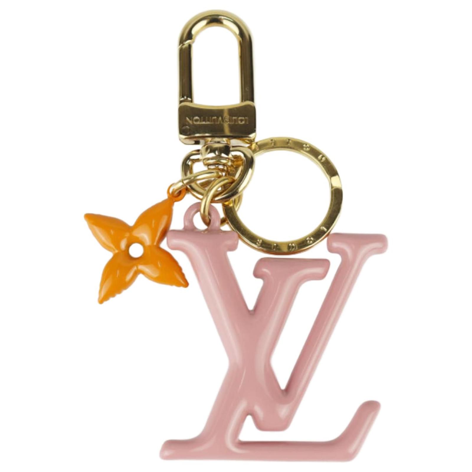 Louis Vuitton LV Pop Flower Keychain Pink Golden Orange ref