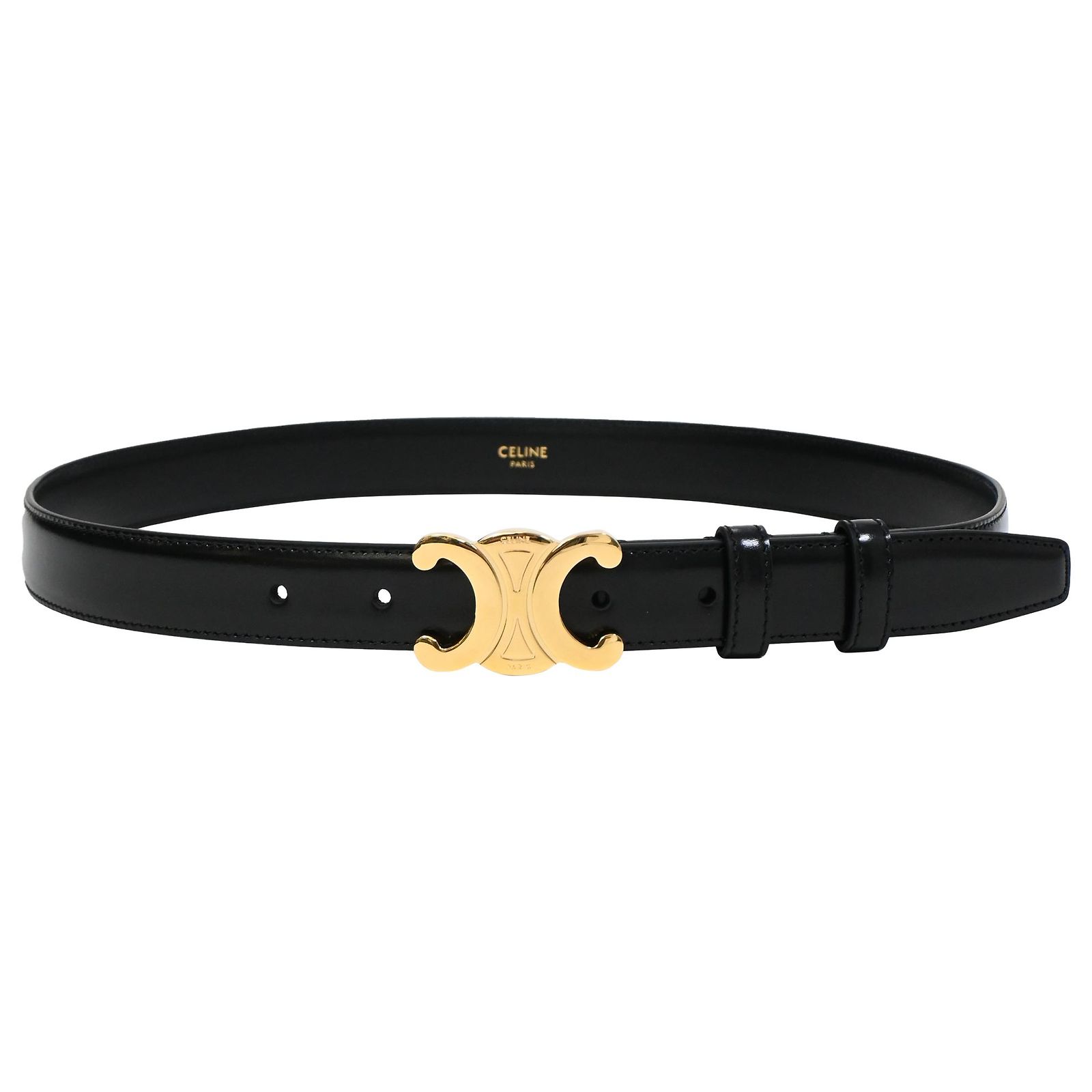 C line Celine Smooth Triomphe Belt In Black Leather Sold Joli Closet c-line-celine-smooth-triomphe-belt-in-black-leather-sold-joli-closet