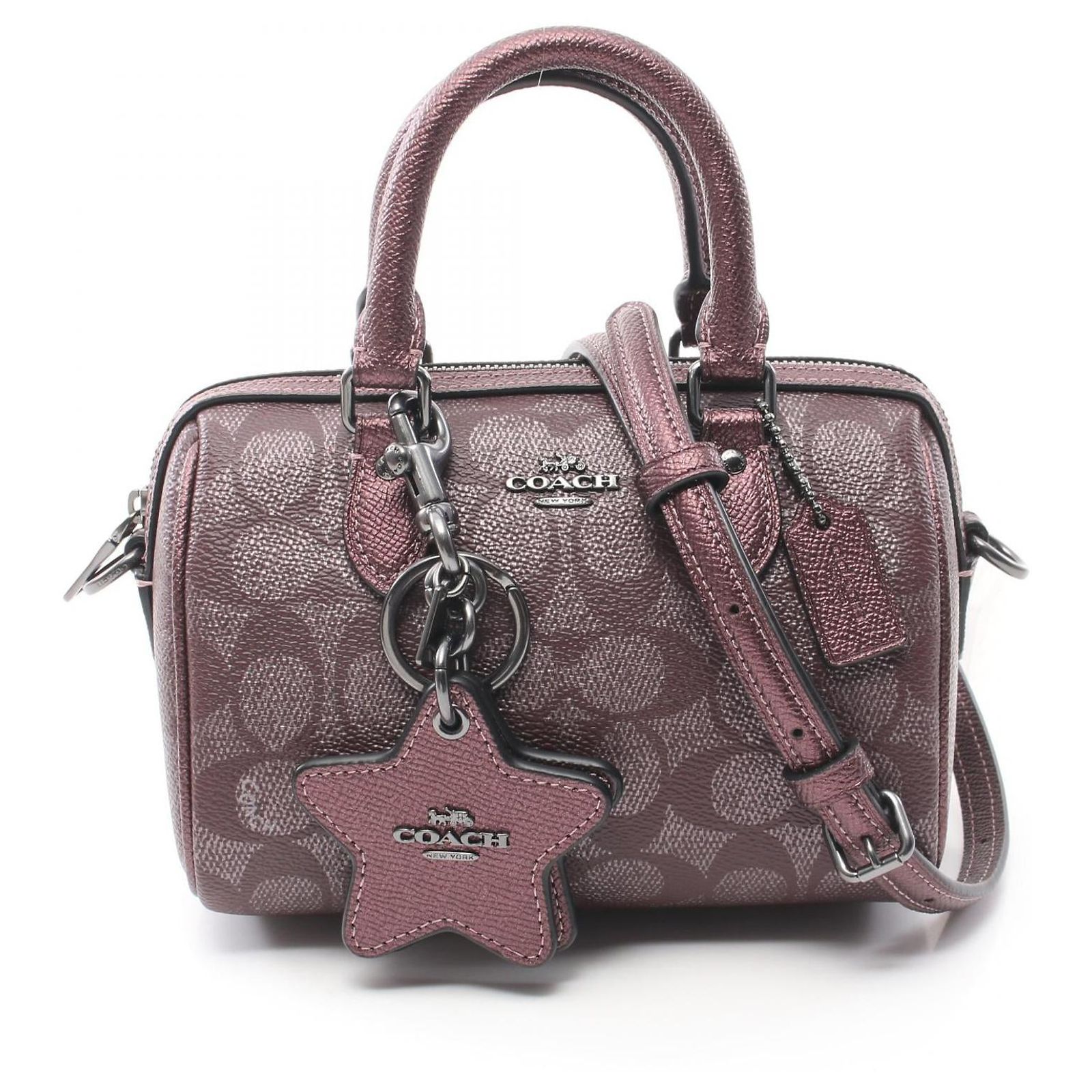 Coach Signature Mini Rowan Handbag PVC Leather Brown Cloth ref.2007909 ...