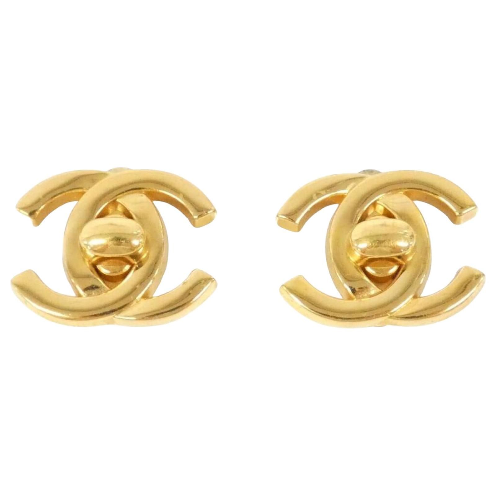 CHANEL Gold Plated L22P COCO Mark BOY Pin Stone 2-piece set Brooch Accessories gold main image 0