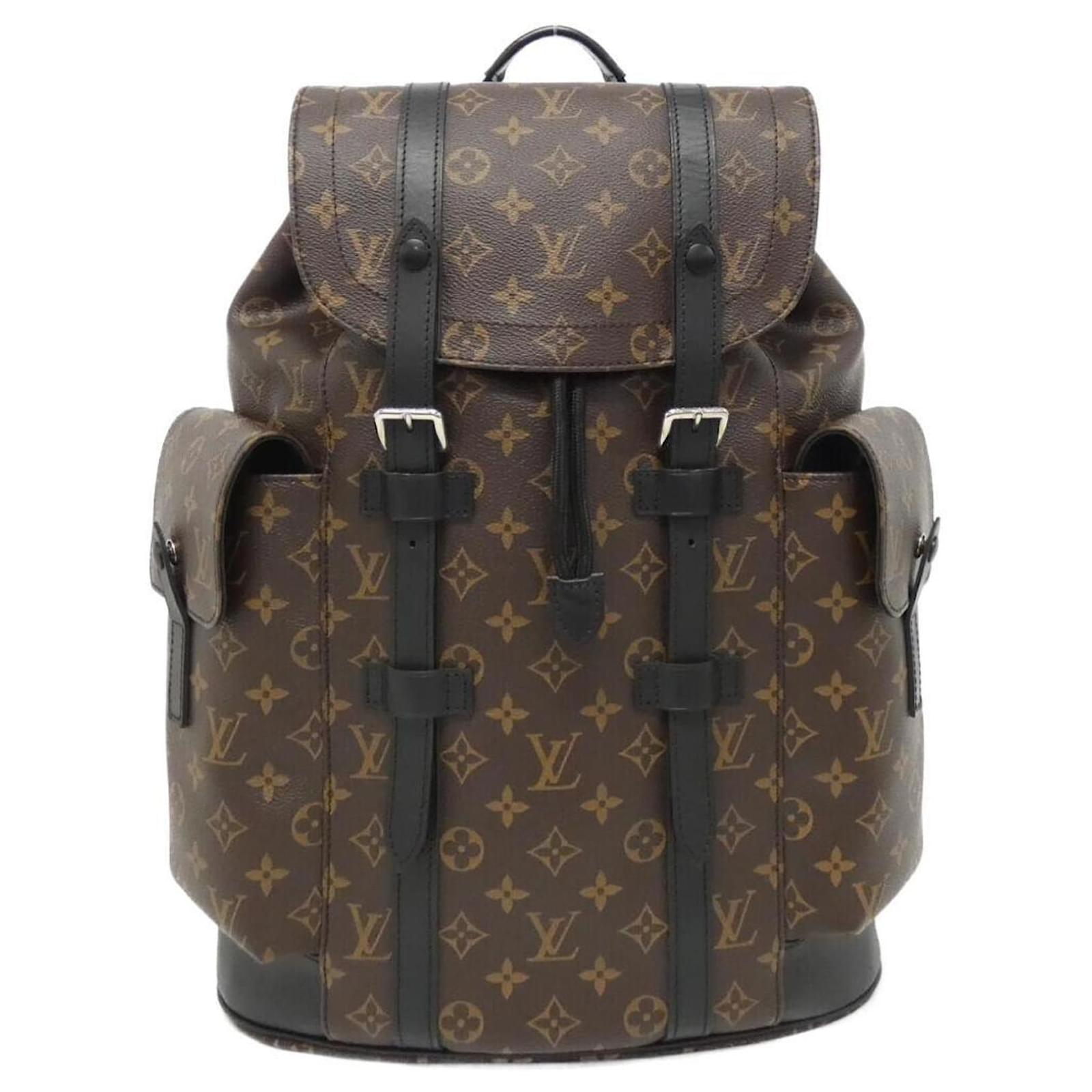 LOUIS VUITTON Monogram macacer Christopher MM Backpack Daypack Backpack M43735 Brown black
