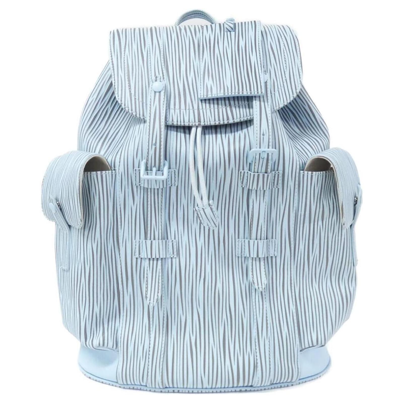 louis vuitton christopher backpack blue Monogram Bandana black hardware Lv Christopher Epi Epi Leather