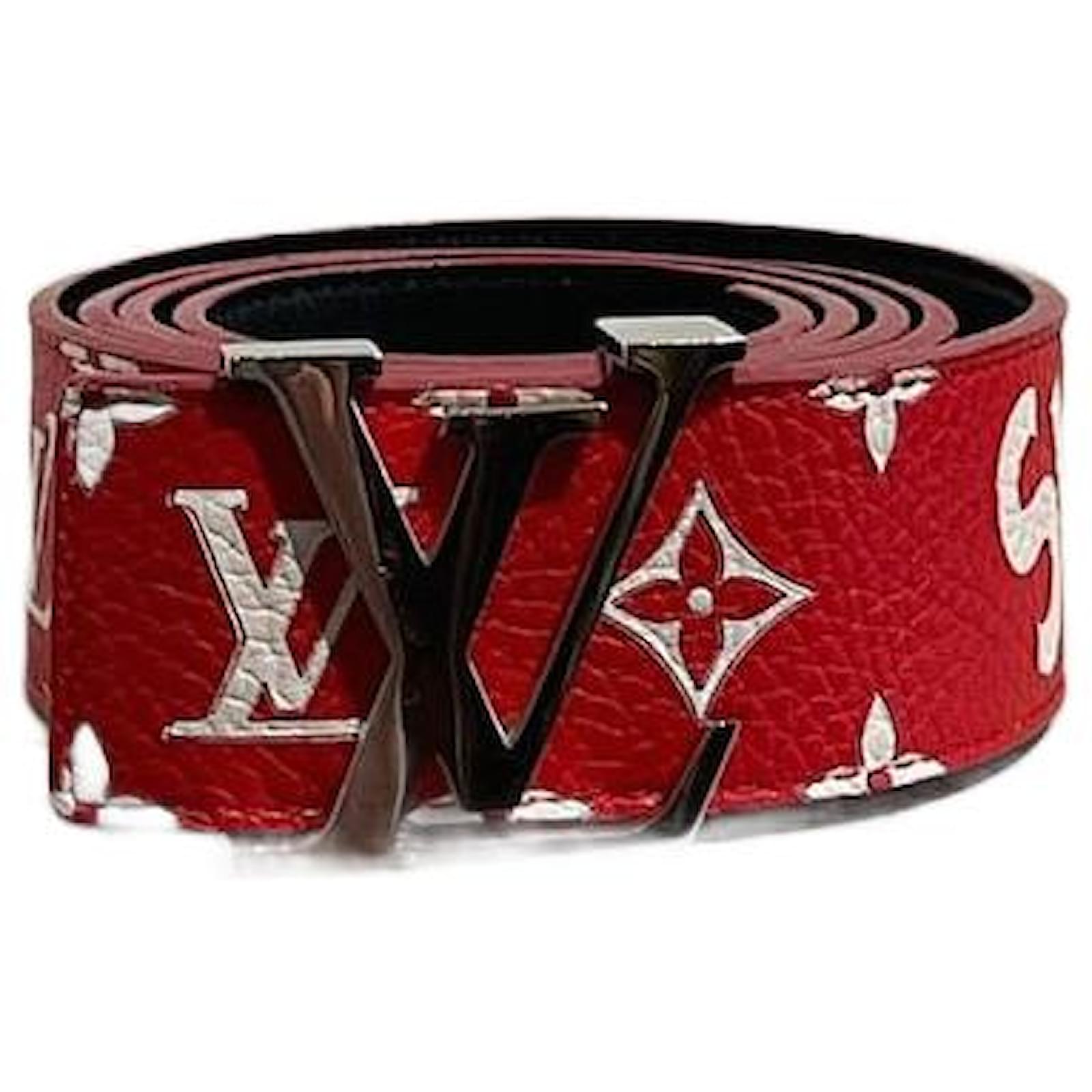 LOUIS VUITTON Belts T.cm 100 Leather Red ref.2013760 - Joli Closet