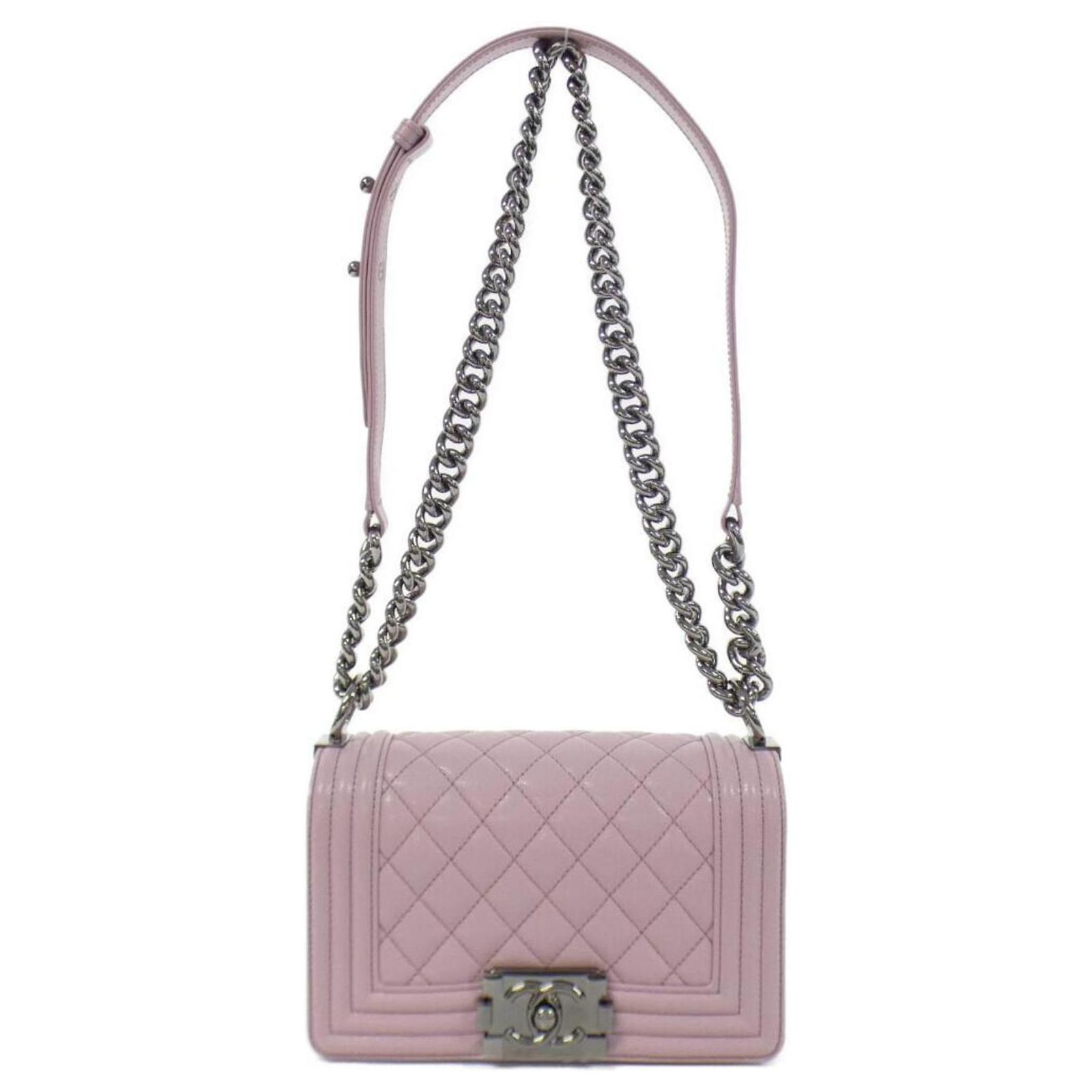 Chanel Boy Line 67085 Shoulder Bag Pink Leather ref.2016426 - Joli Closet