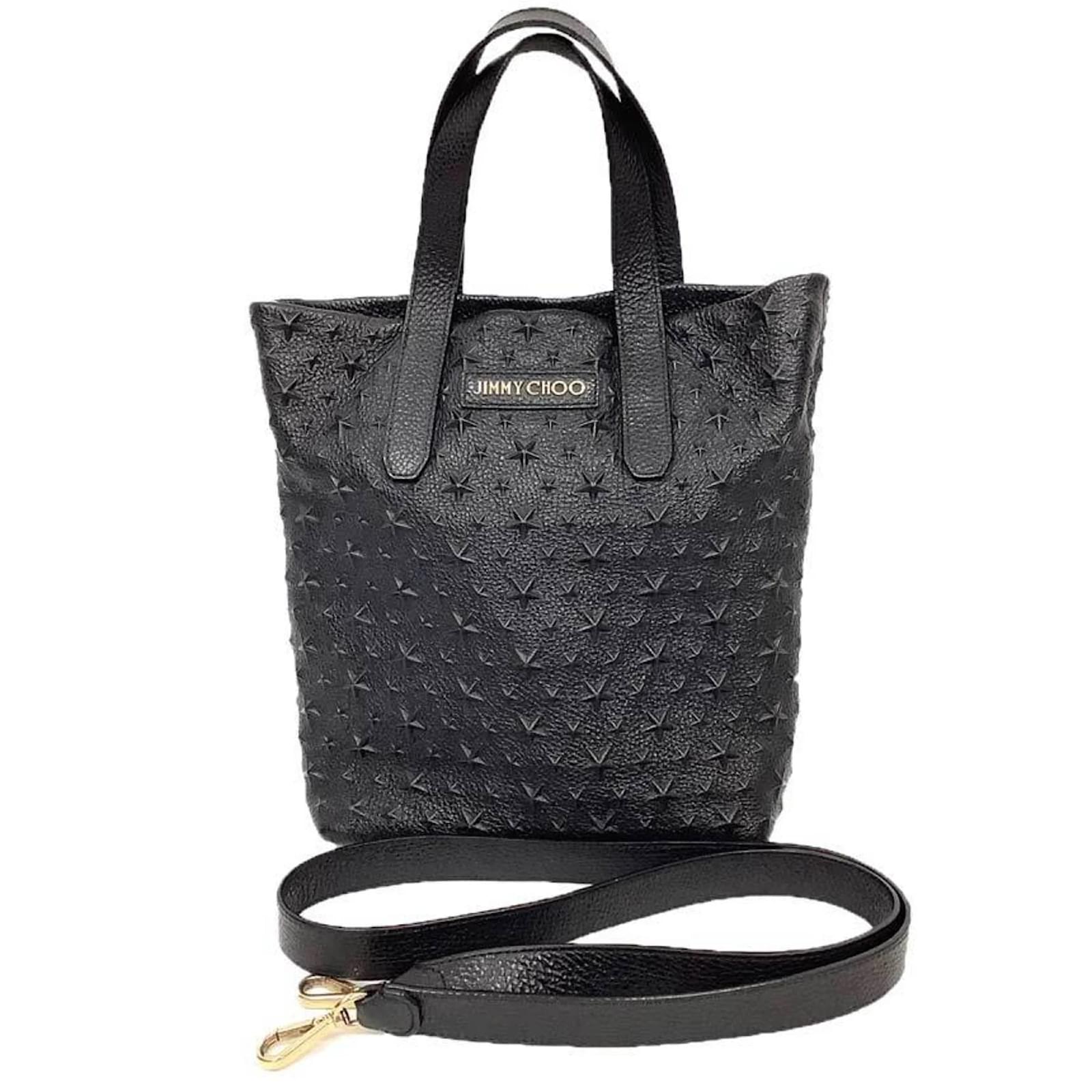 Jimmy Choo Star Embossed Sofia Tote Bag Black Leather ref.2016792 