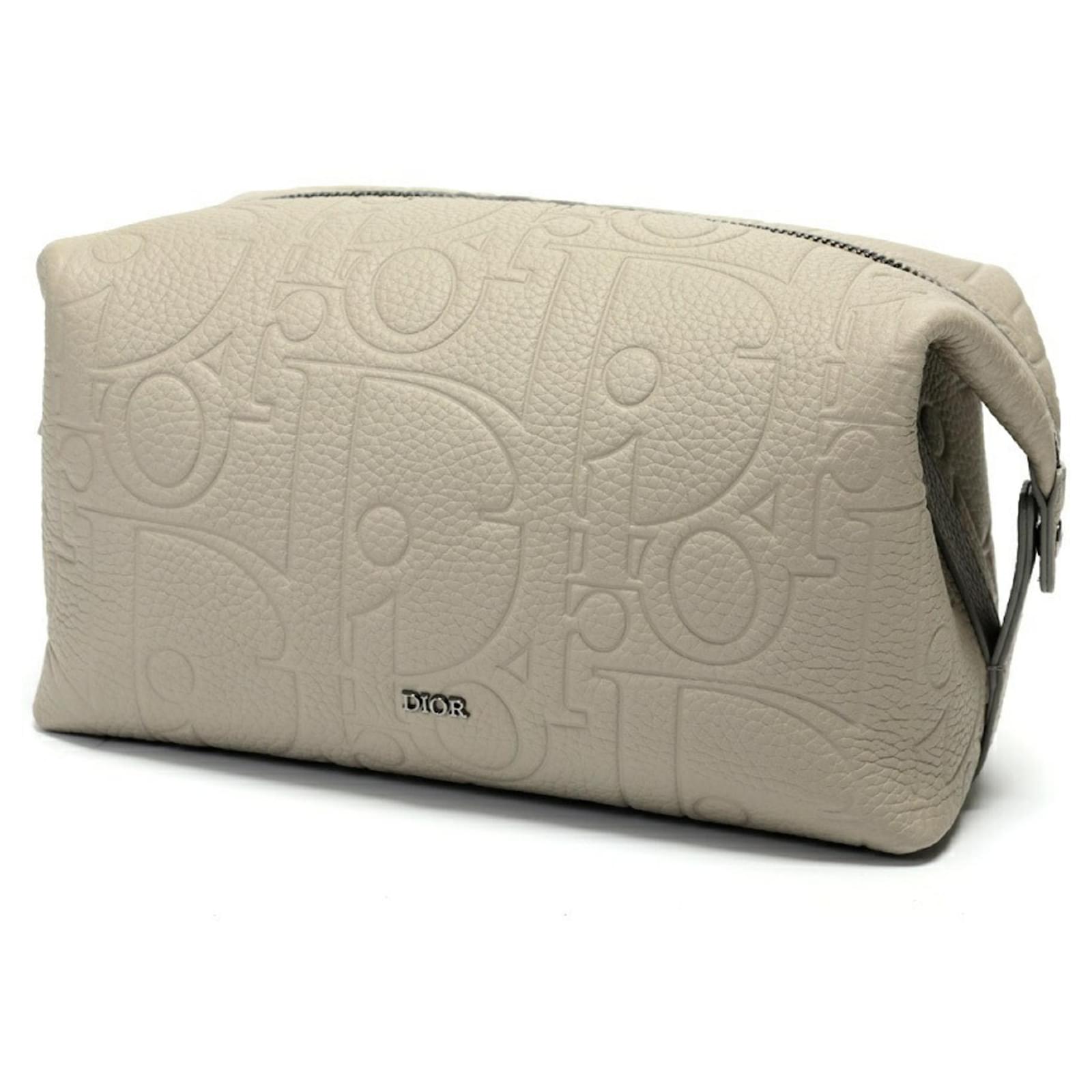 Pochette in pelle grigia Christian Dior Marrone Joli