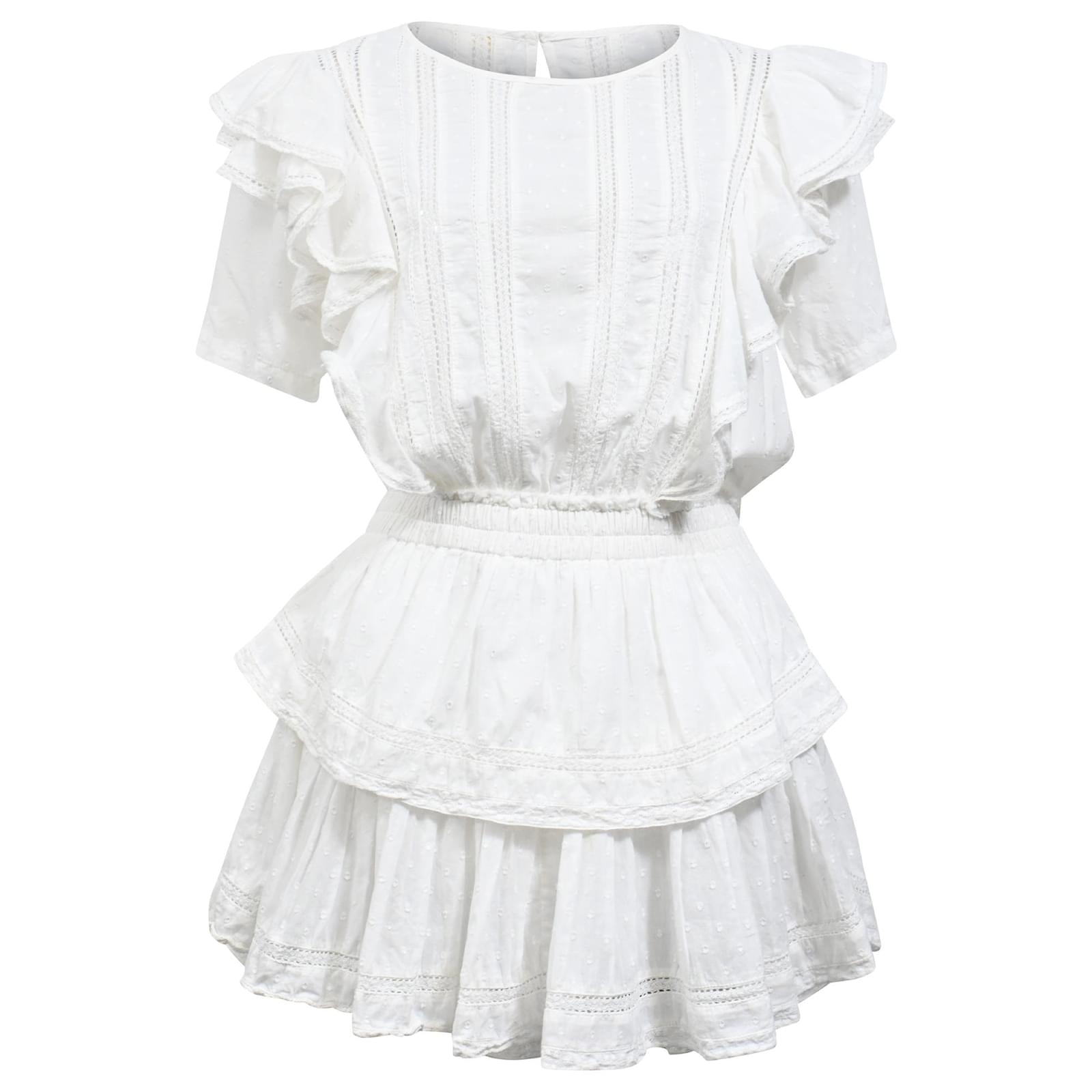 RUFFLED SLEEVE MINI DRESS IN WHITE