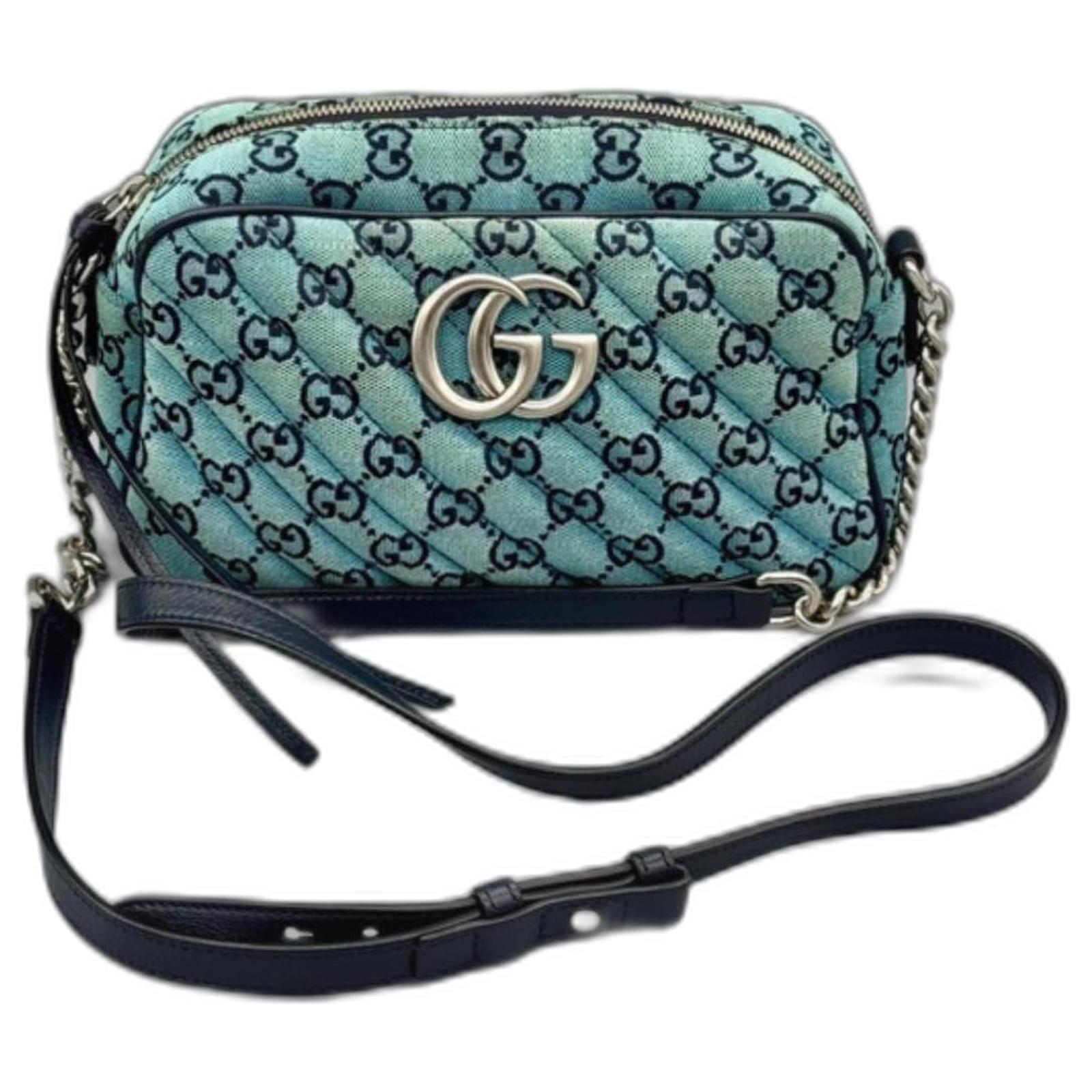 Marmont Gucci Handbags Blue Denim ref.2019848 - Joli Closet