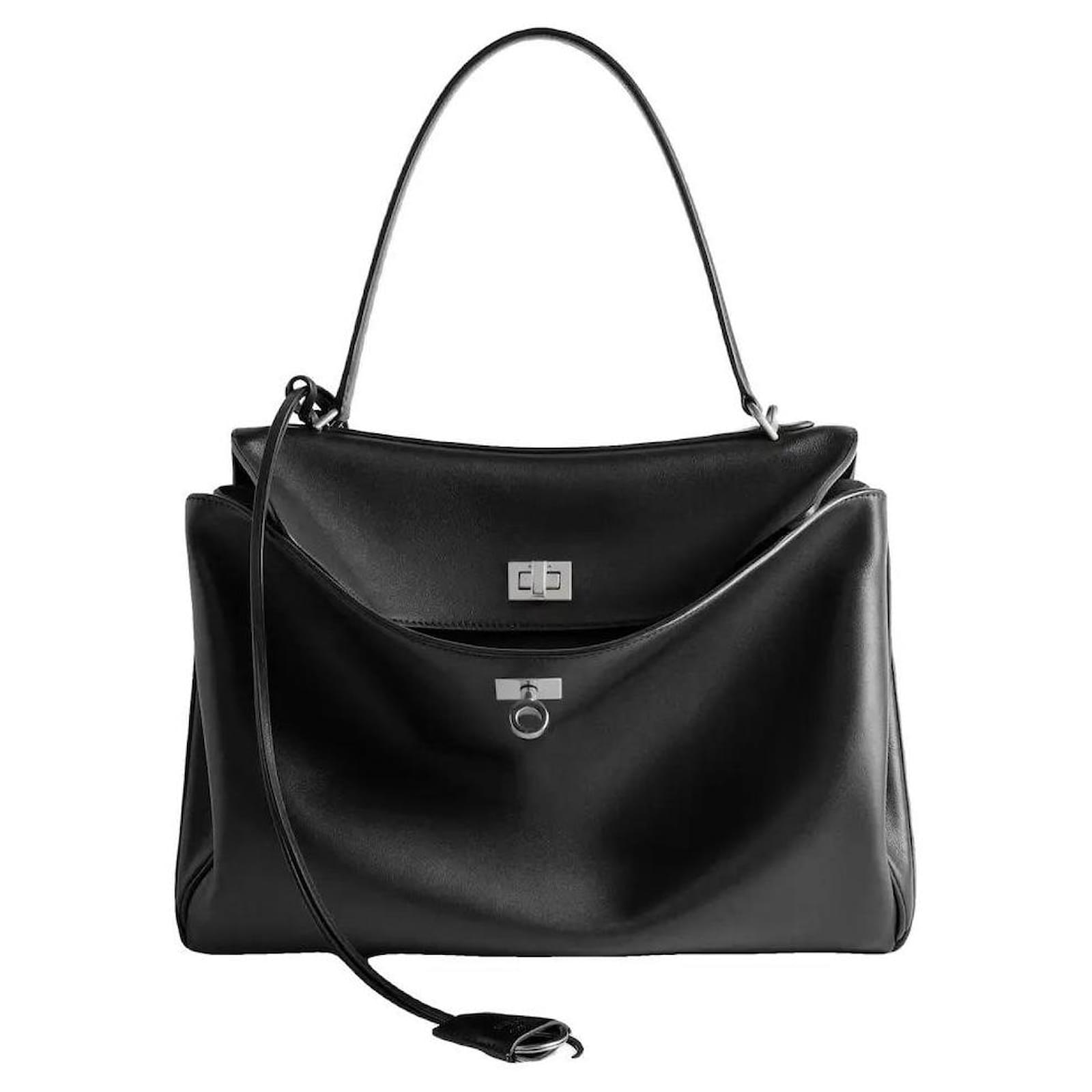 Balenciaga DAME SCHWARZE RODEO MEDIA TASCHE Leder