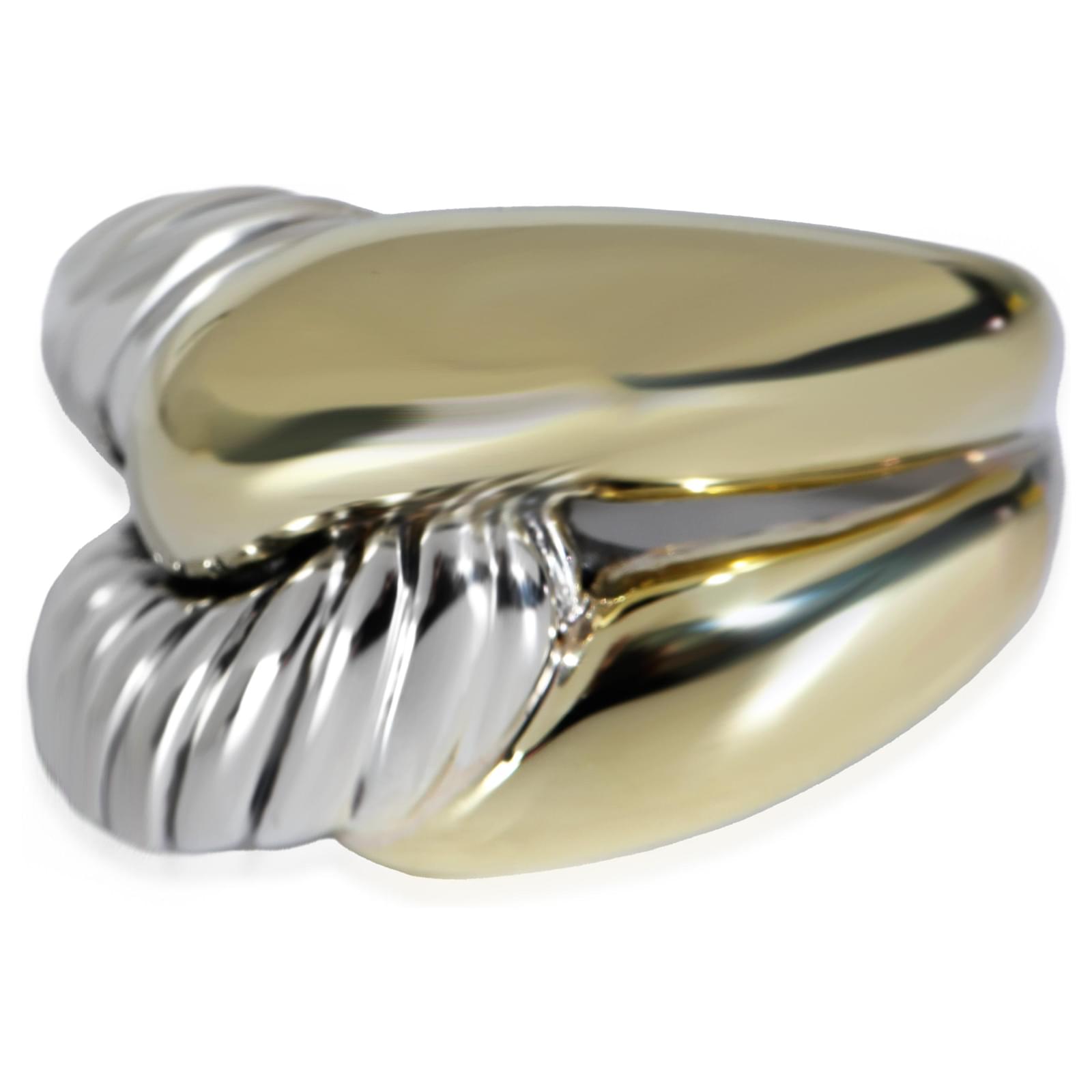 David Yurman Labyrinth Ring in 14k Yellow Gold/Sterling Silver ref ...