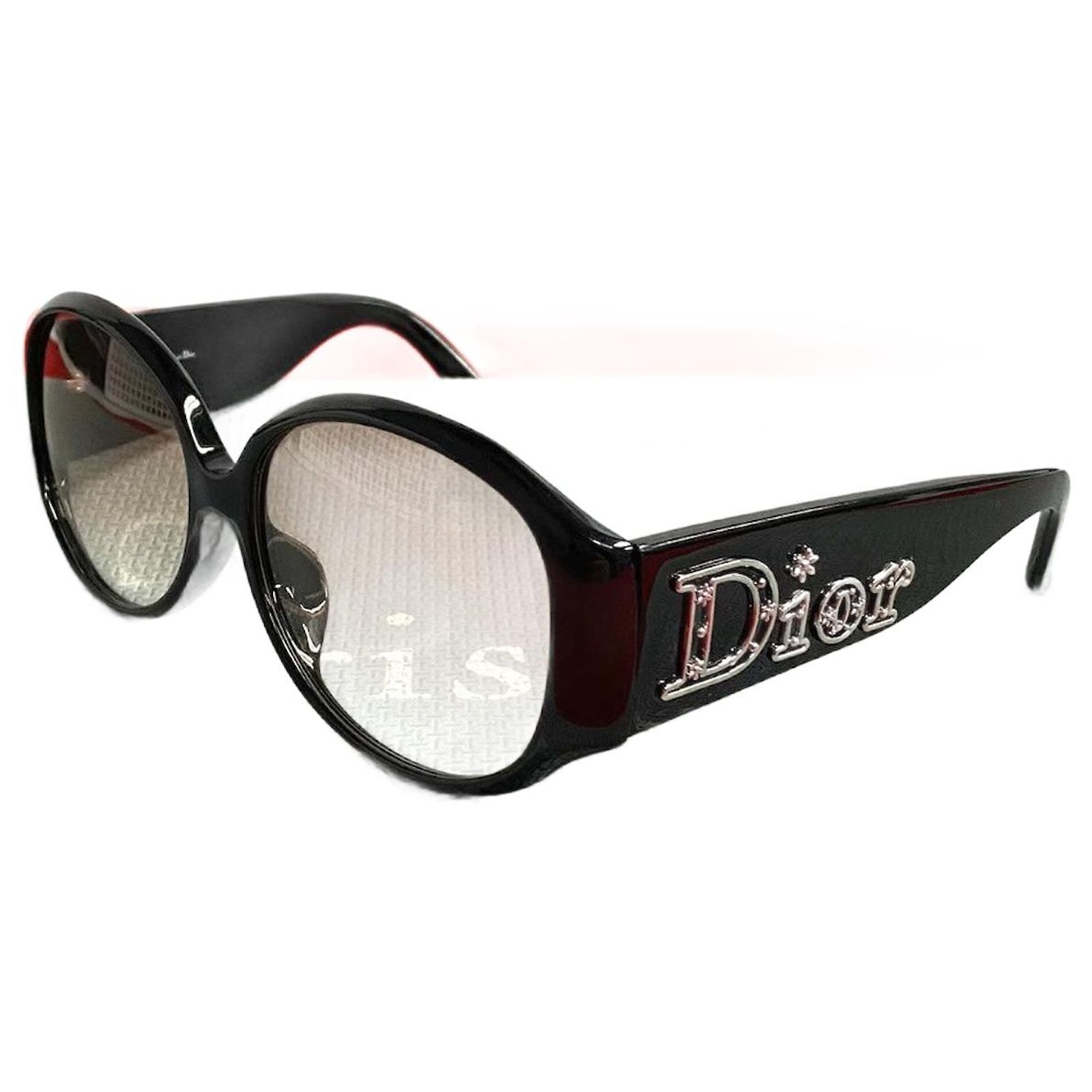 Christian Dior Dior Logo Plastic Sunglasses Black Brown ref  display picture 3