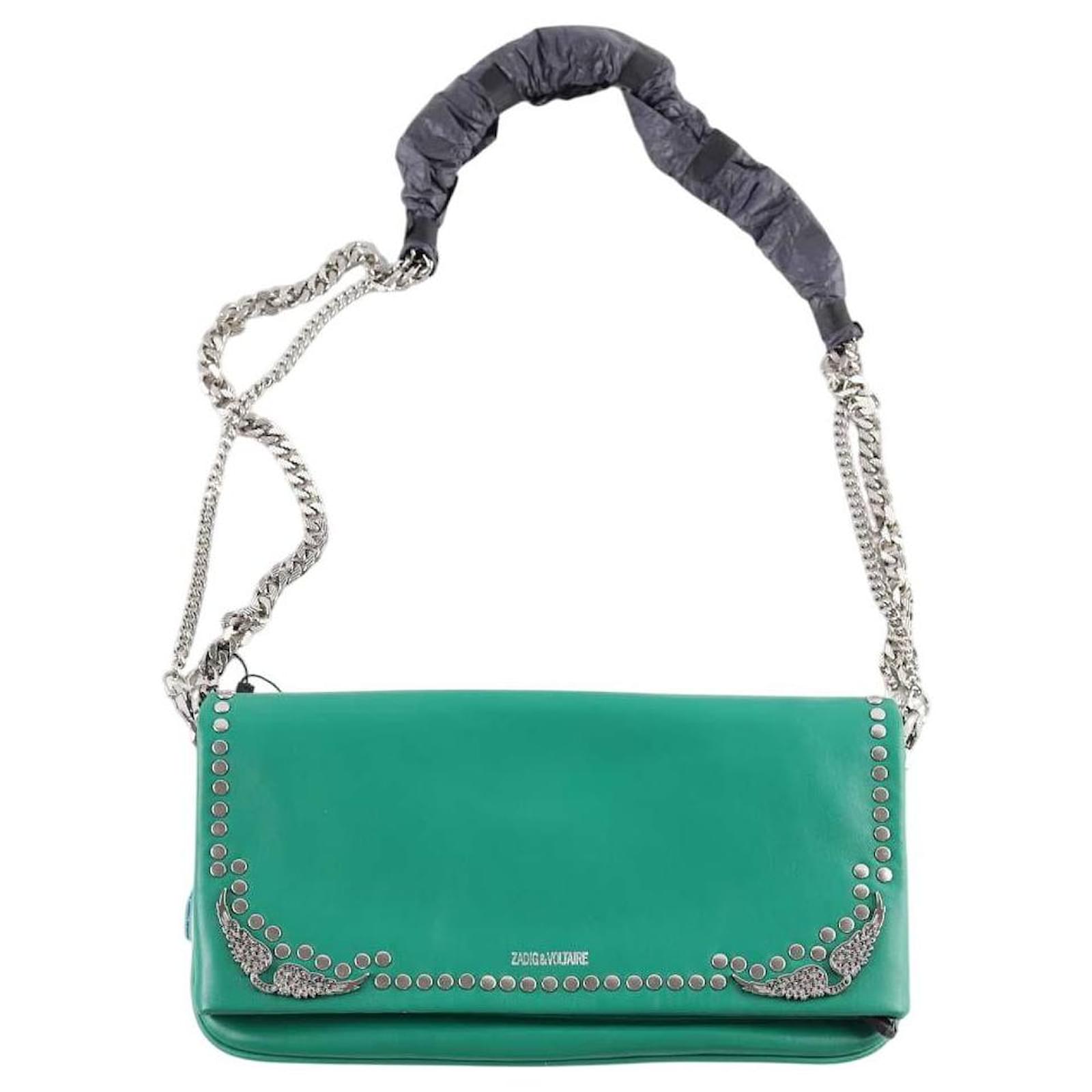 Zadig Voltaire Sac à bandoulière Rock en cuir Vert
