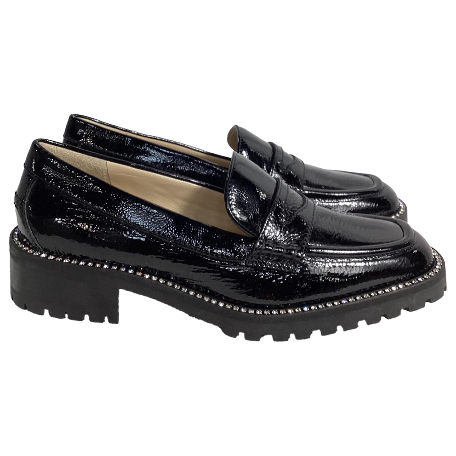 JIMMY CHOO 関税込み Deanna embellished leather loafers Deanna embellished leather loafers in white - Jimmy Choo