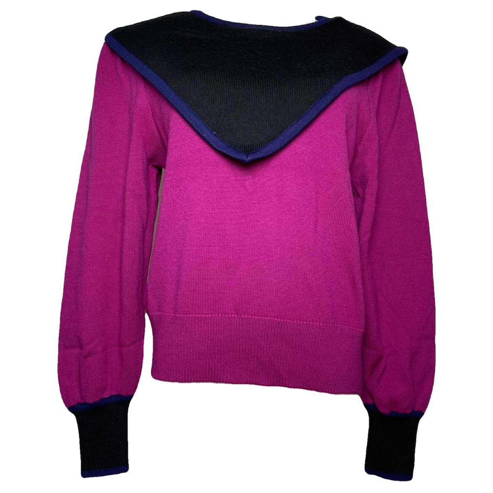 Tricot en laine rose Yves Saint Laurent Joli Closet