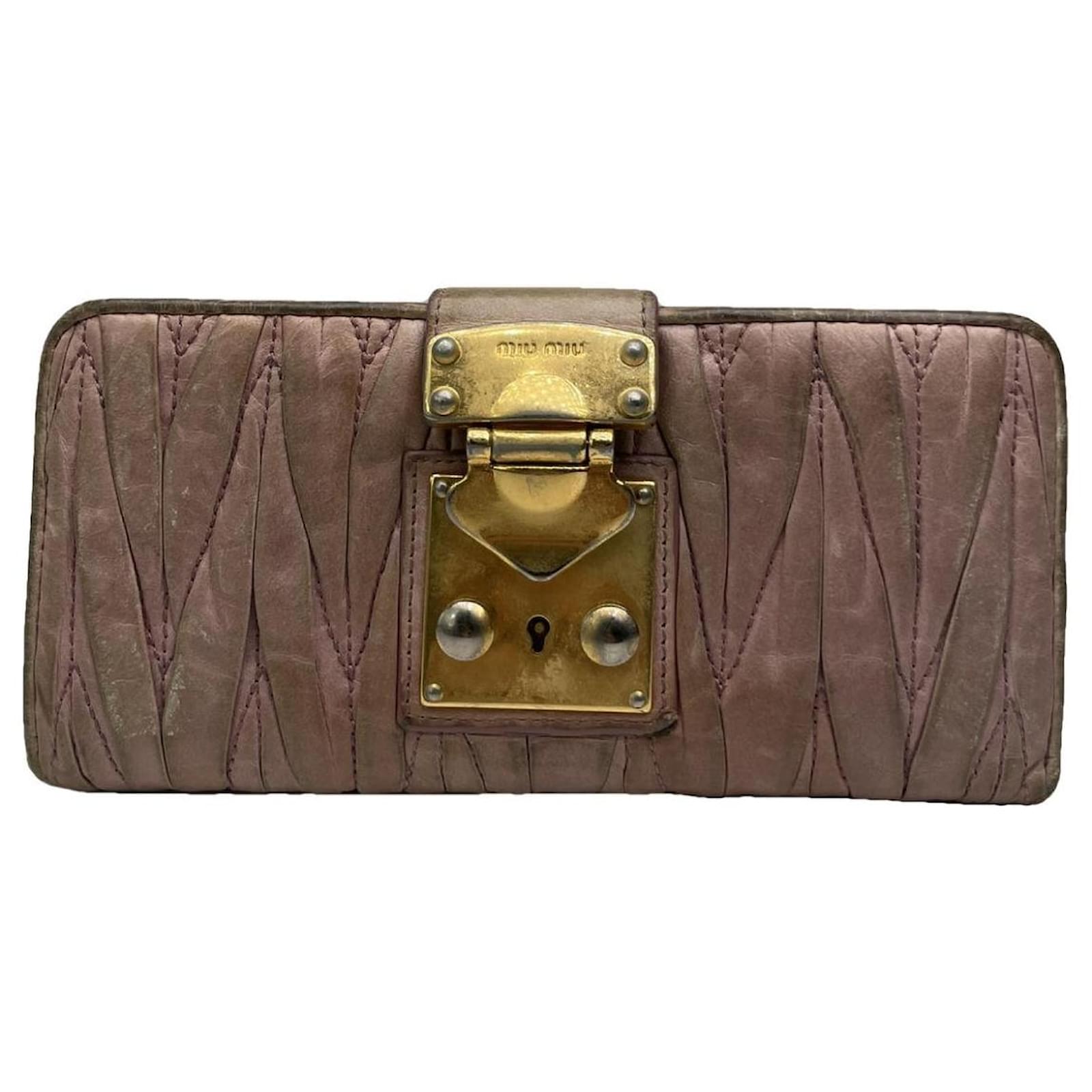 Miu Miu Pink Leather Wallet ref.2033016 - Joli Closet