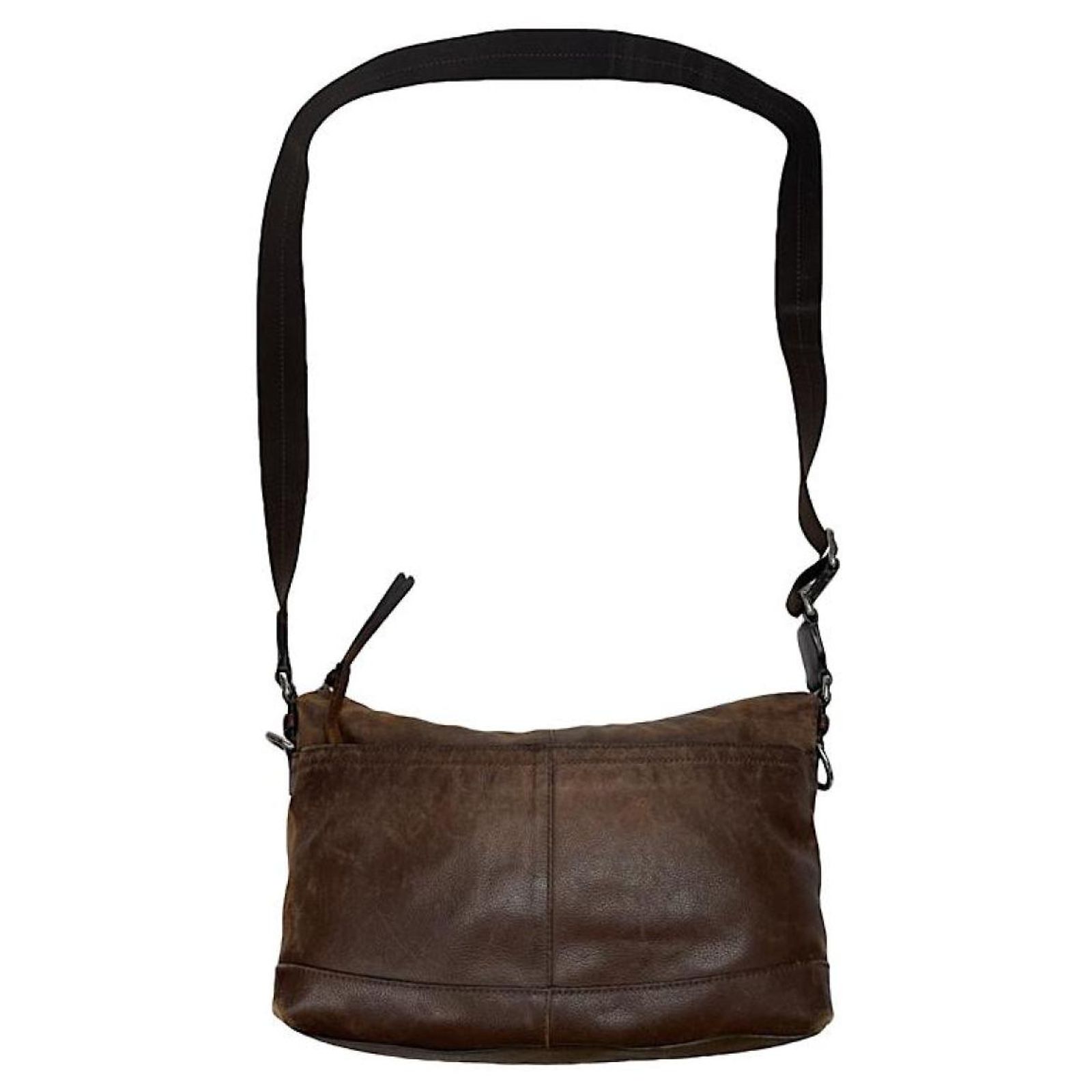 Coach Signature Sufflette Brown Leather Handbag ref.2034140 - Joli 