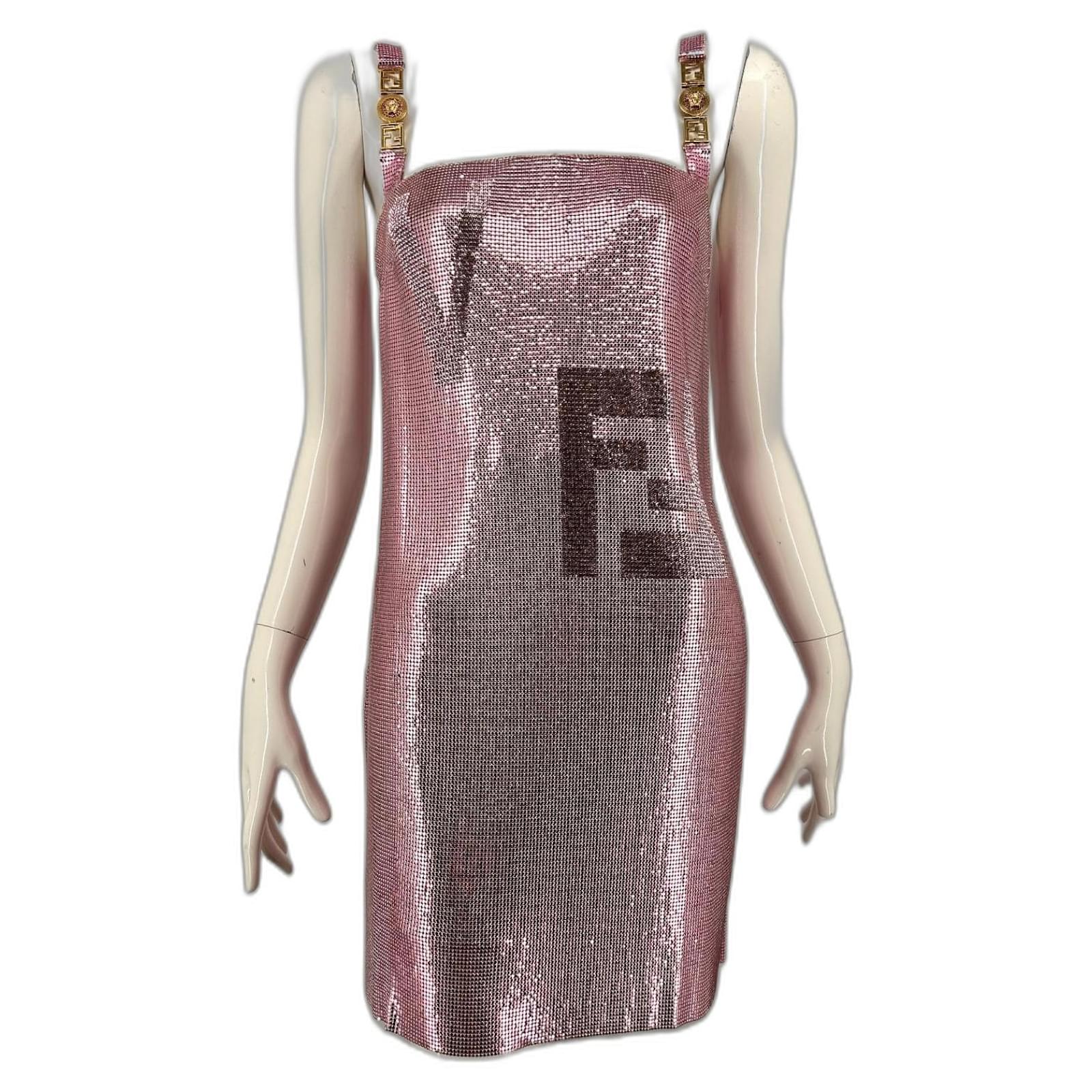 ワンピース Fendi Light pink stretch silk blend mini dress Fendi Light pink stretch silk blend mini dress for Women