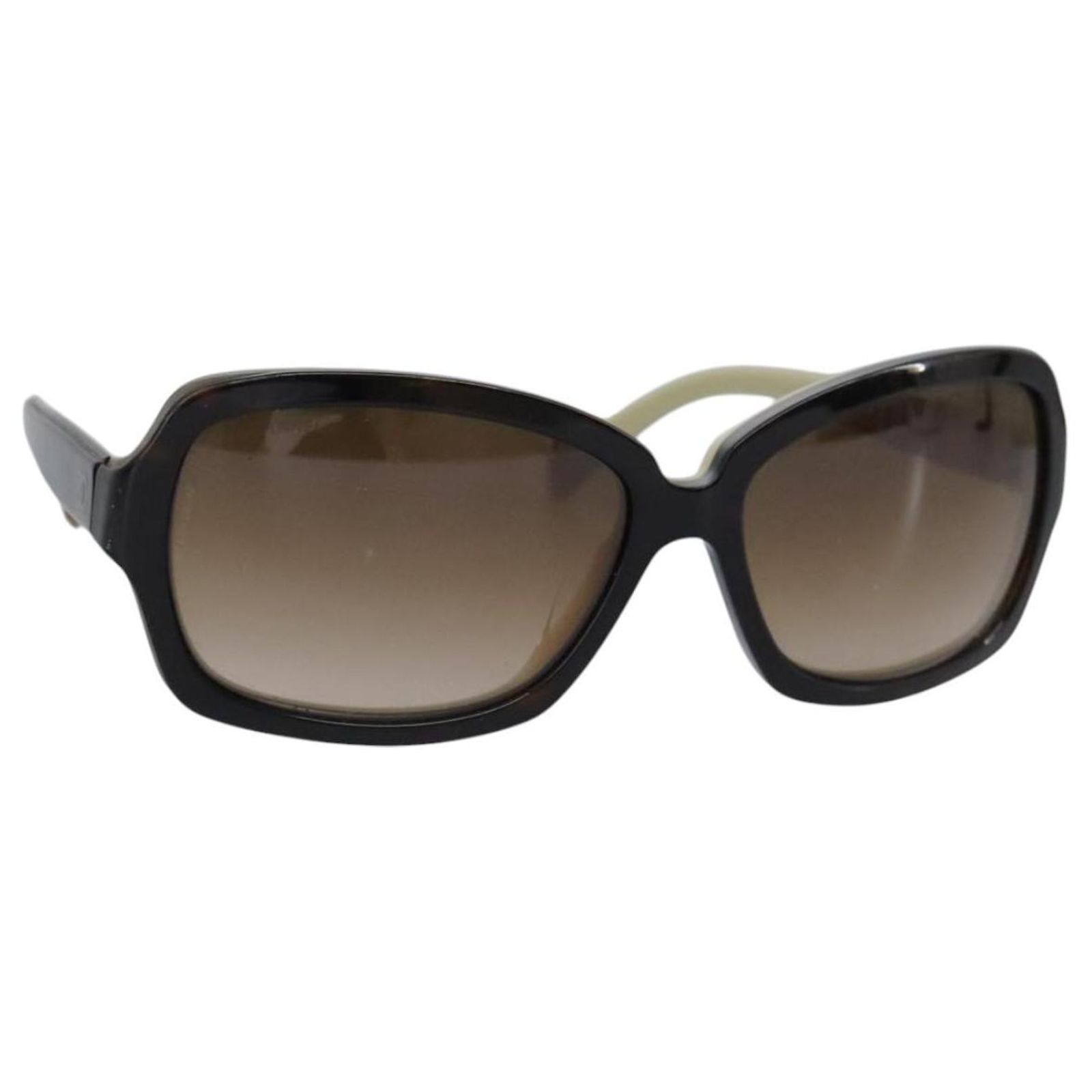 CHANEL Sunglasses plastic Brown CC Auth 159073 display picture 2