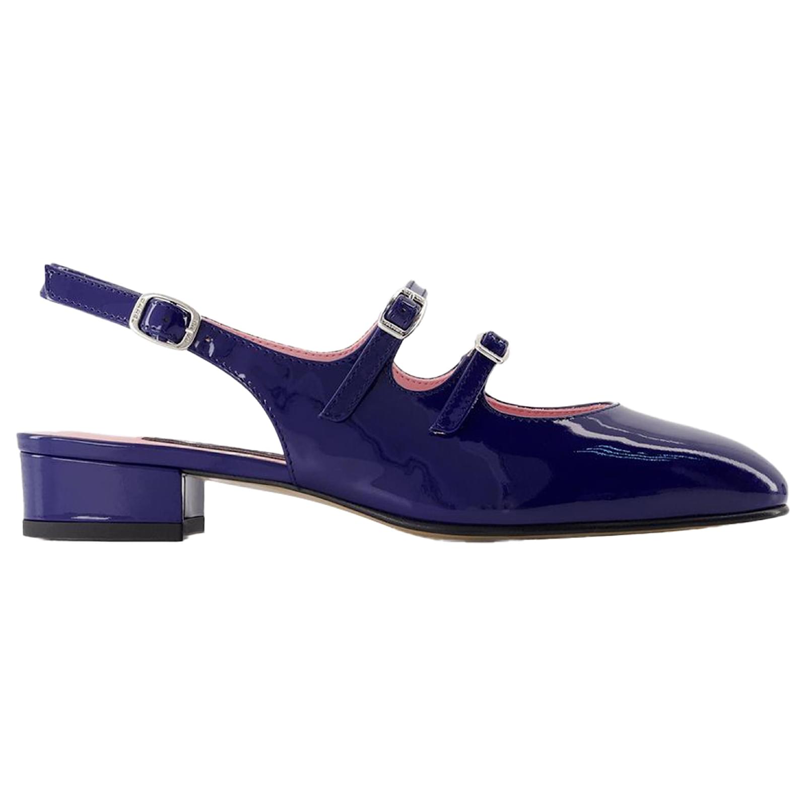 Autre Marque Peche Sandals - Carel - Leather - Blue Pony