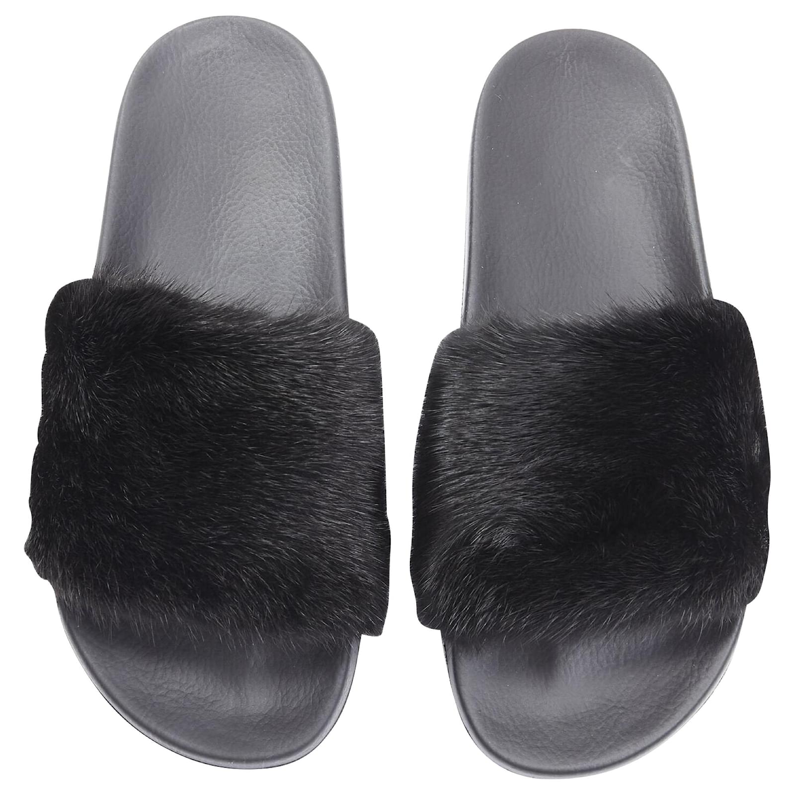 Infradito in pelliccia di visone Givenchy Nero Joli