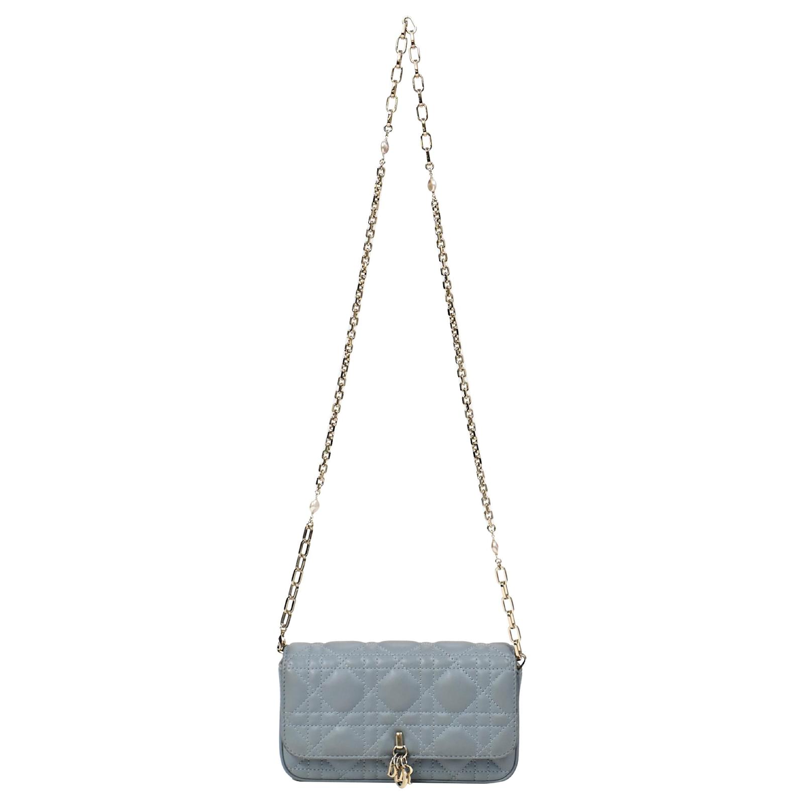 Dior My Dior - Dior Talk Phone Pouch in Light Blue Lambskin