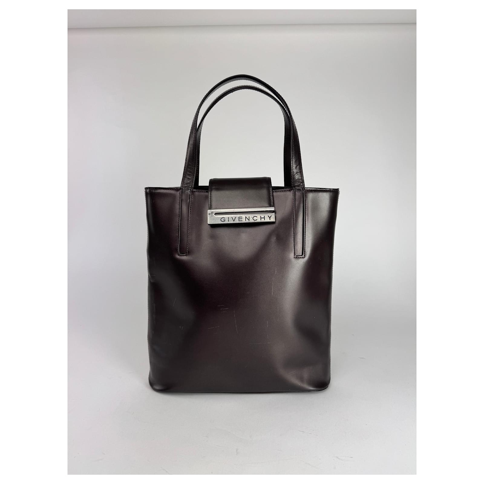 Vintage Givenchy Antigona Tasche aus lackiertem Leder braun - Main Image