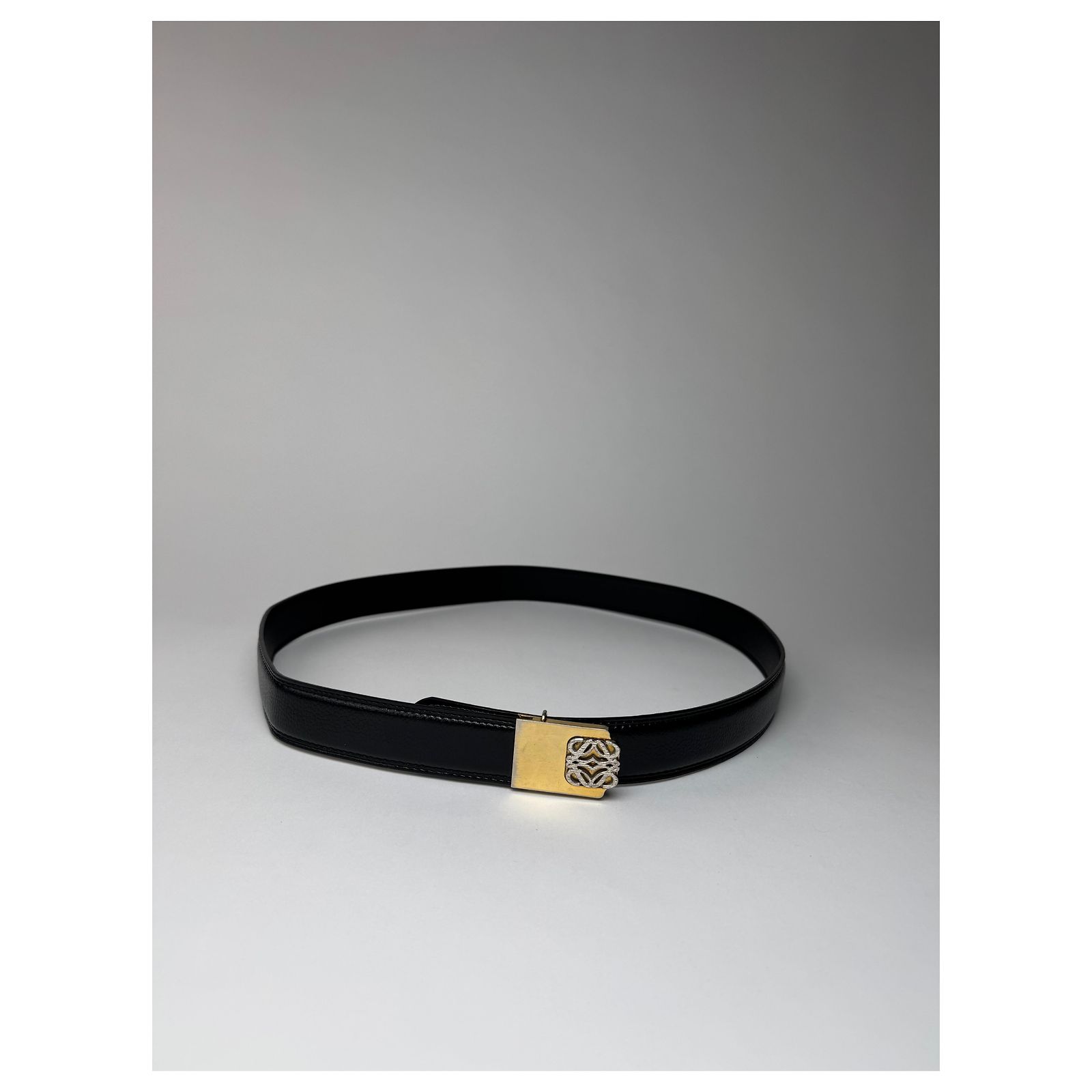 Vintage Loewe Classic Black Polish Leather Belt 70/ 33” Loewe Belts | The RealReal main image 2