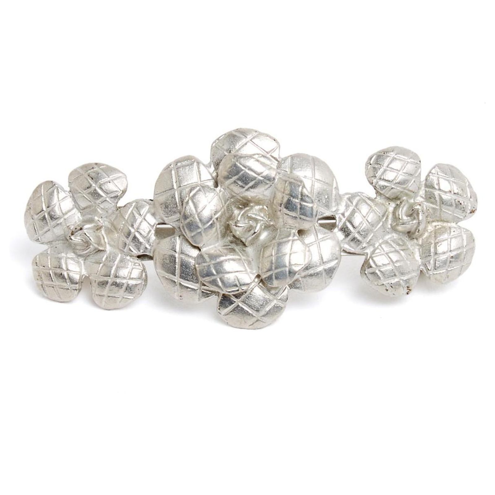 CHANEL Metallic Hair Clip in Silver Hair accessory Chanel Silver in Metal - 47284517 main image 4