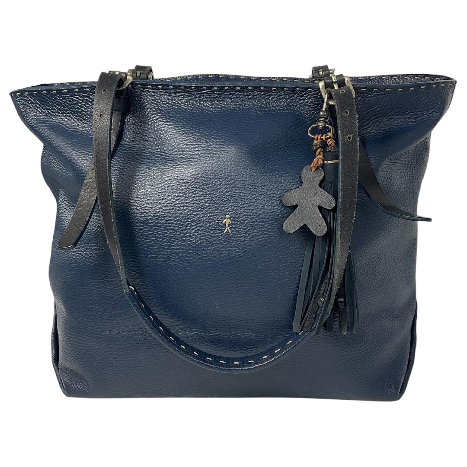 HENRY BEGUELIN トートバッグ Henry Beguelin - Black Leather Expandable Tote | Mitchell Stores