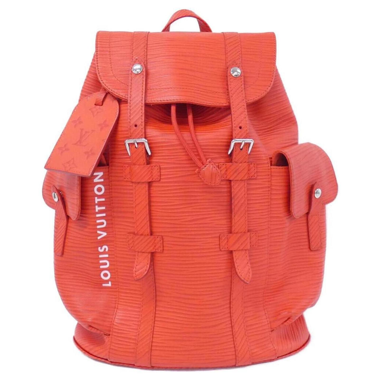 louis vuitton christopher backpack pm red Epi Pomodoro 1779372 FASHIONPHILE This new compact version of the christopher backpack features all of the refined details of the larger model Louis Vuitton Backpack Christopher Epi
