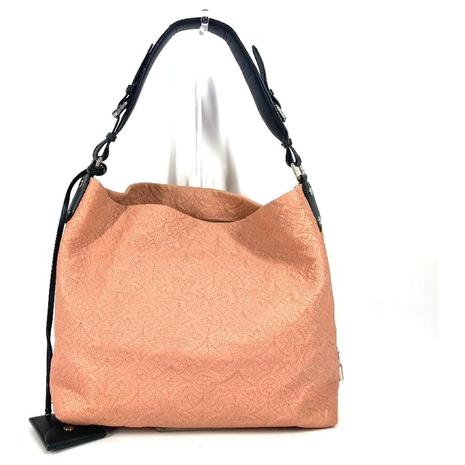 Bolso Tote Hobo PM Antia Monograma Louis Vuitton Negro Rosa Cuero
