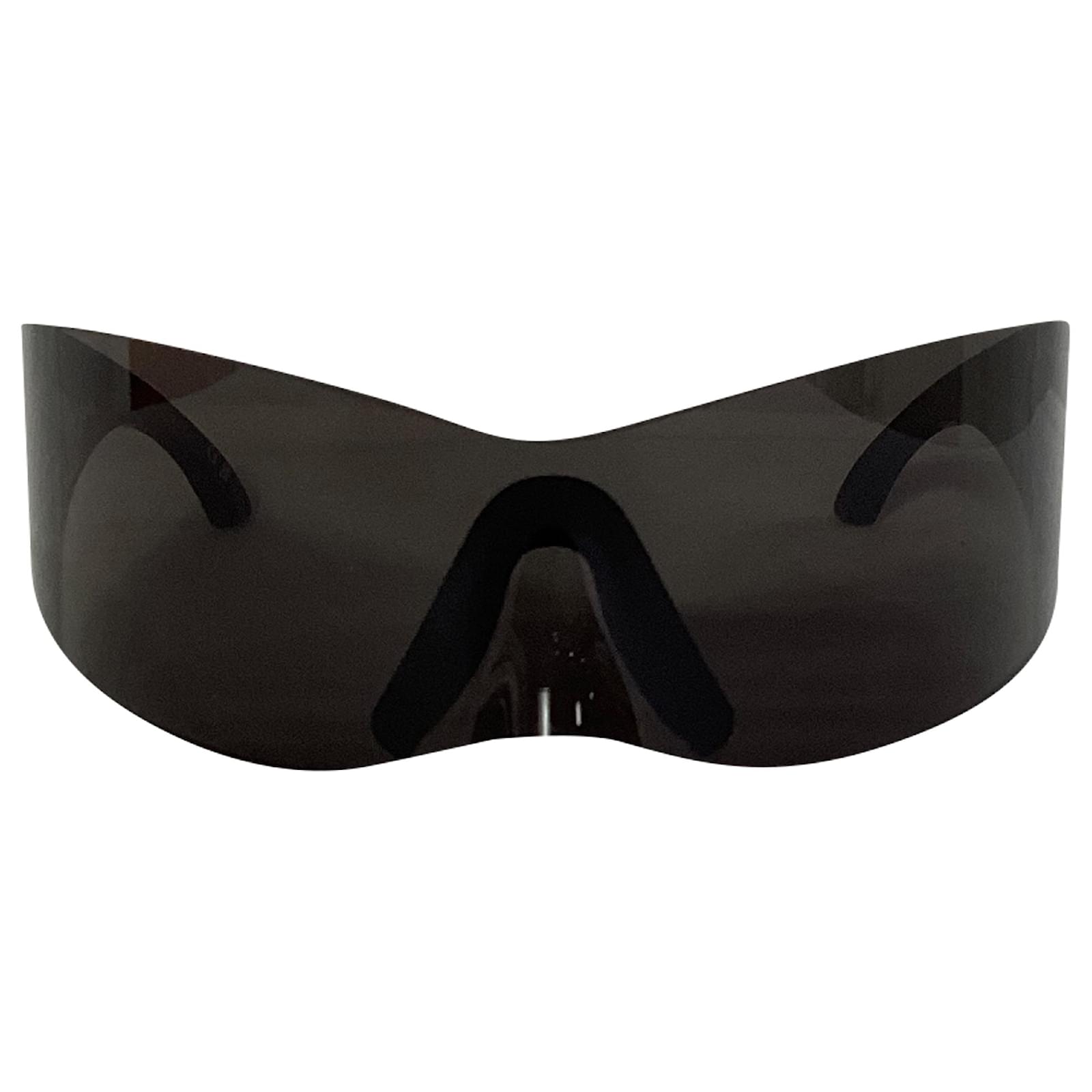 Balenciaga Panther Mask Sunglasses in Black Polyamide Grey ref