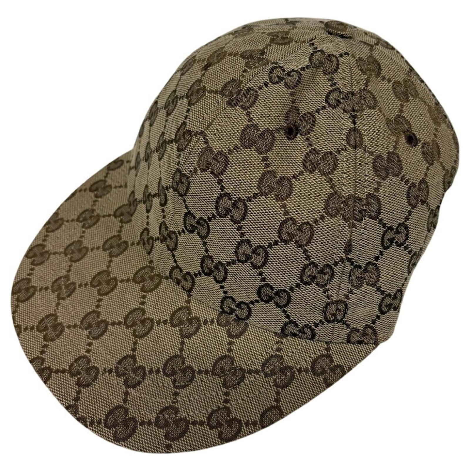 Gucci 751400 25 GG Canvas Cap Brown Cloth ref.JC2127719 (Sold